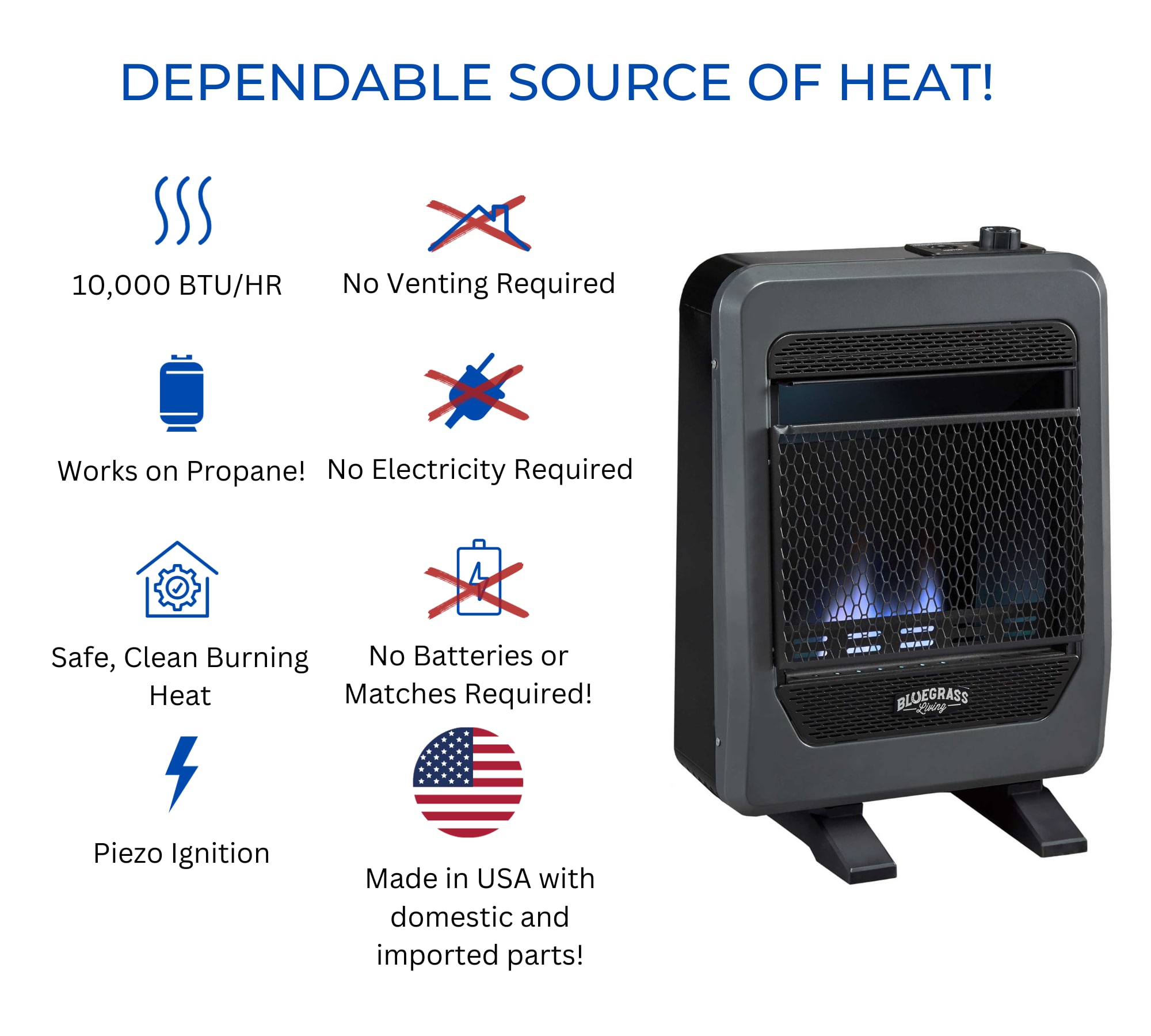Bluegrass Living B10TPB-B Gas-Heaters - View #4