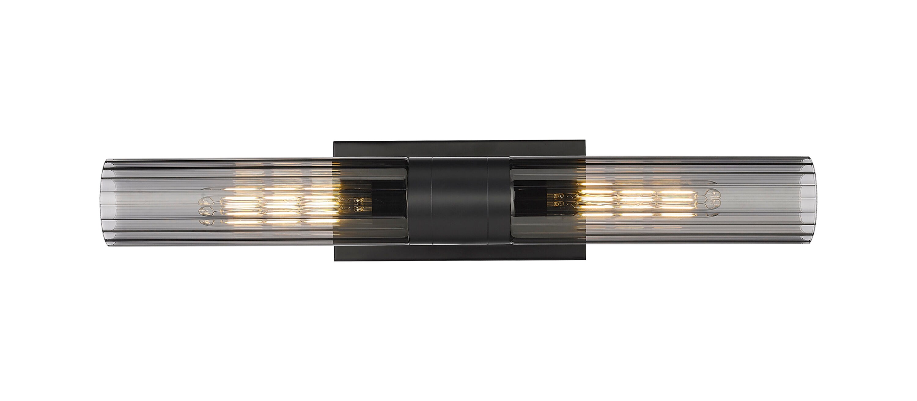 Innovations Lighting 429-2WL-BK-G429-11SM Empire 24.75-in 2 -Light Matte Black Industrial Vanity light bar