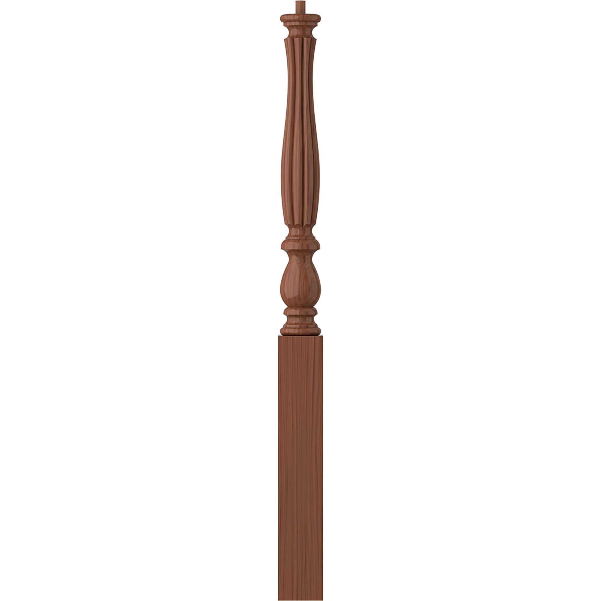 L.J. Smith Stair Systems LJB-3910-HC Harbor 3.25-in x 43-in Unfinished Heart cherry Starting Stair Newel Post