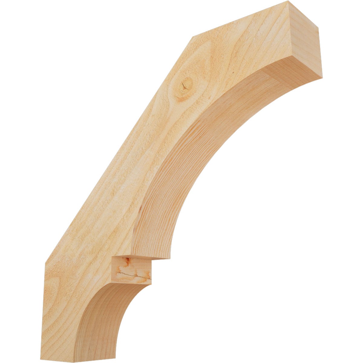 Ekena Millwork BRC04X20X20BOA00RDF 4-in x 20-in x 20-in Douglas Fir Unfinished Wood Balboa Rough Sawn Knee Brace
