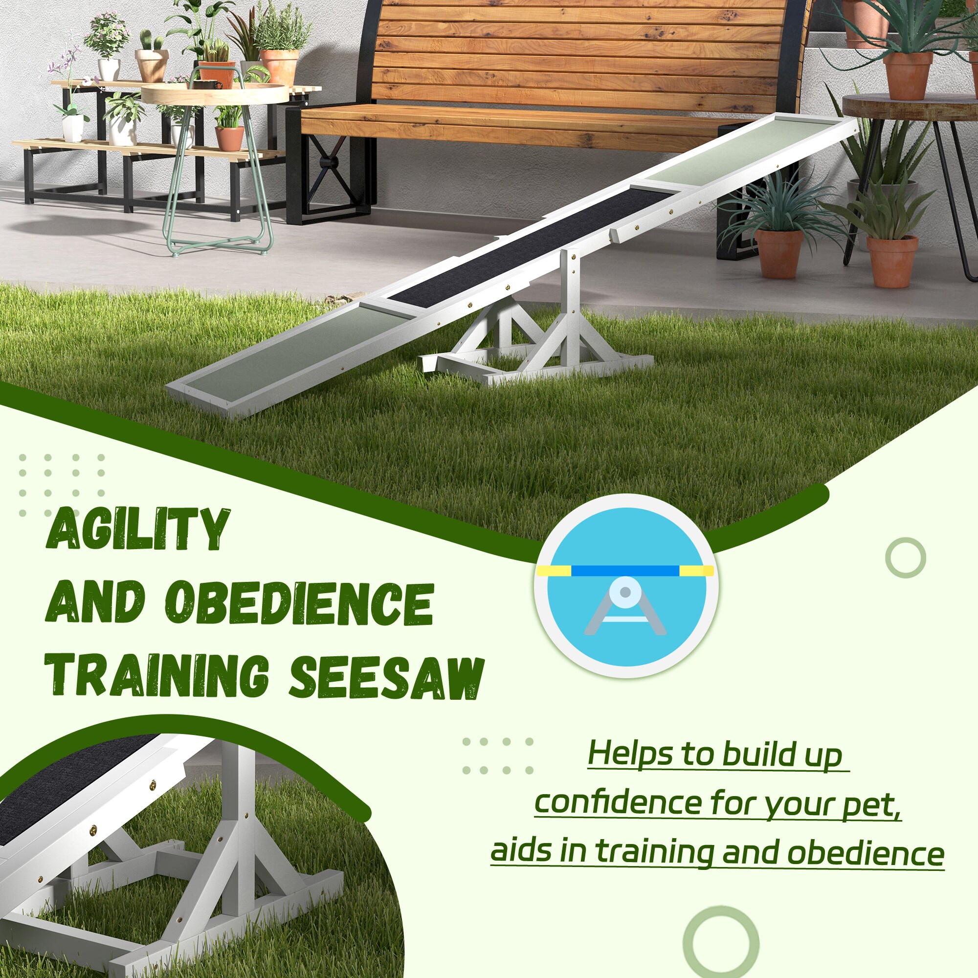 PawHut D03-001V00WT Dog-Park-Agility-Course-Kits - View #6