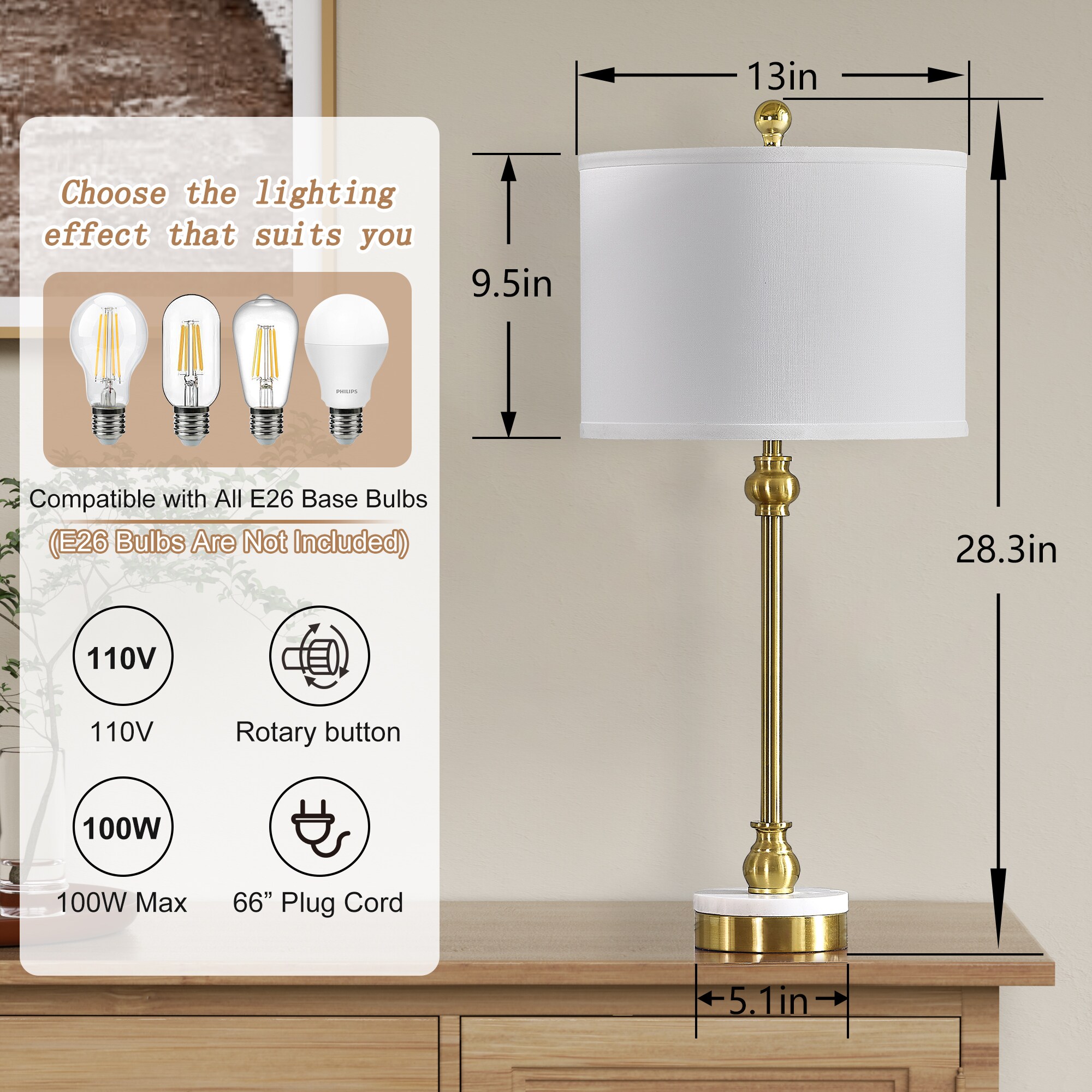 Maxax T264-GD Table-Lamps - View #8