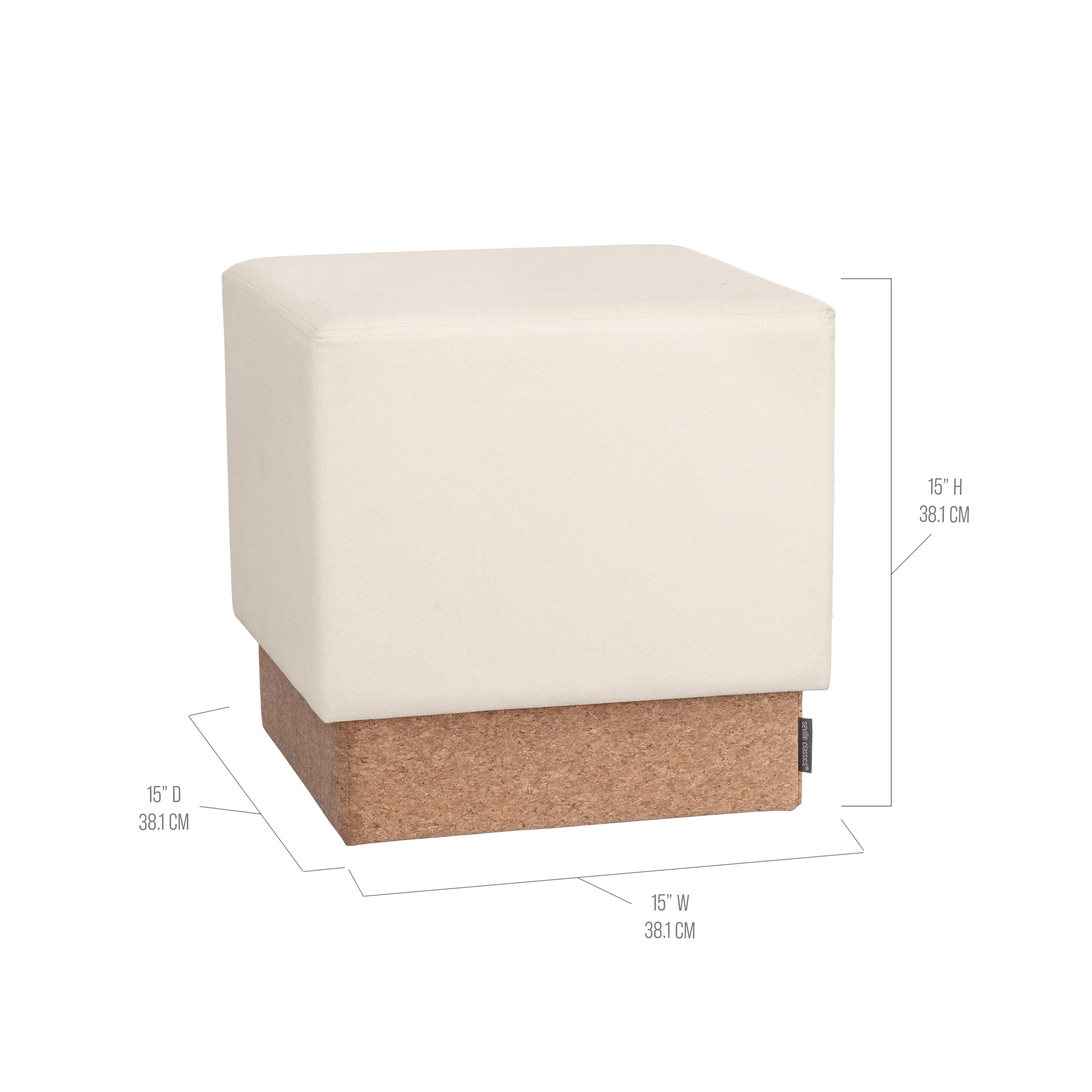 Seville Classics STR30260 Indoor-Ottomans - View #4