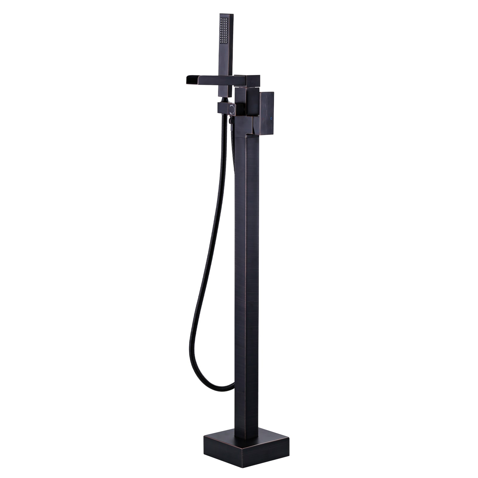 WOWOW 3080500RB-LW Oil Rubbed Bronze 1-handle Freestanding Waterfall Bathtub Faucet with Hand Shower ( Valve Included )