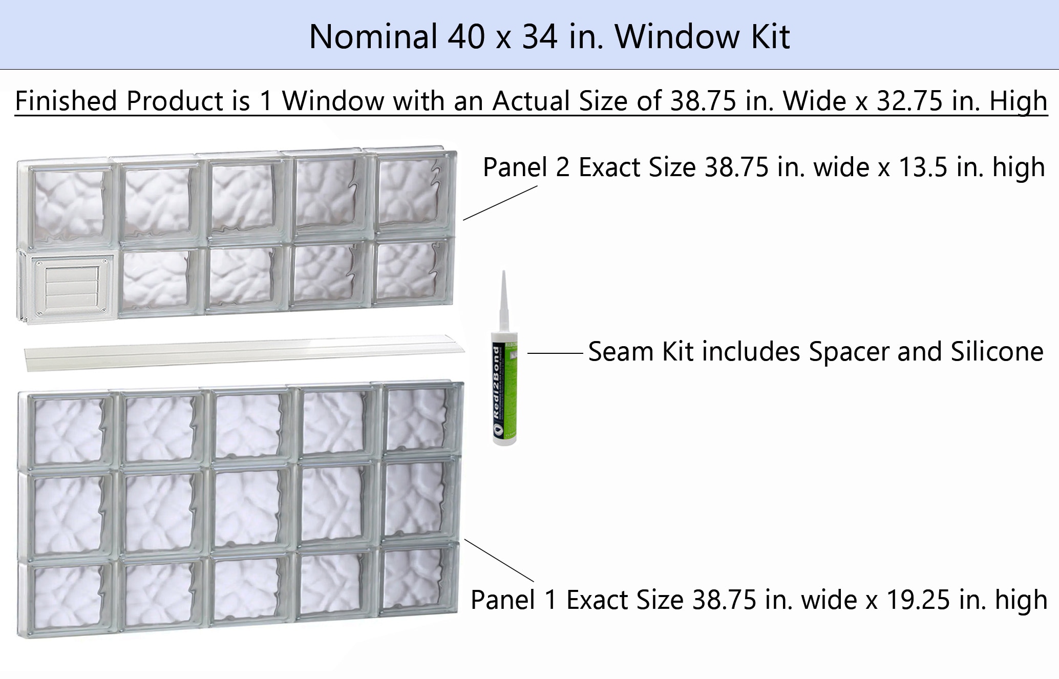 REDI2SET D4034DC Glass-Block-Windows - View #2