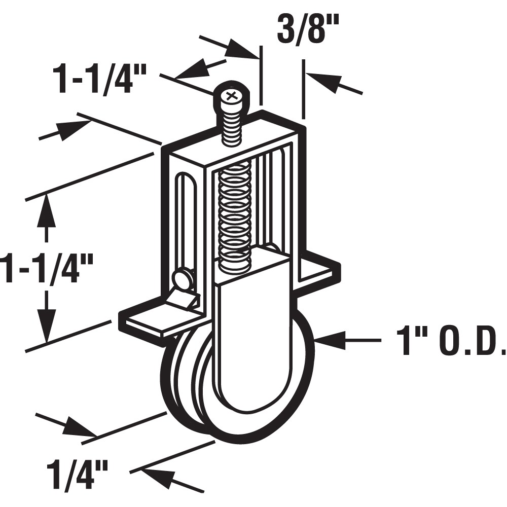 Prime-Line B 575 Sliding-Screen-Door-Rollers-Assem - View #2
