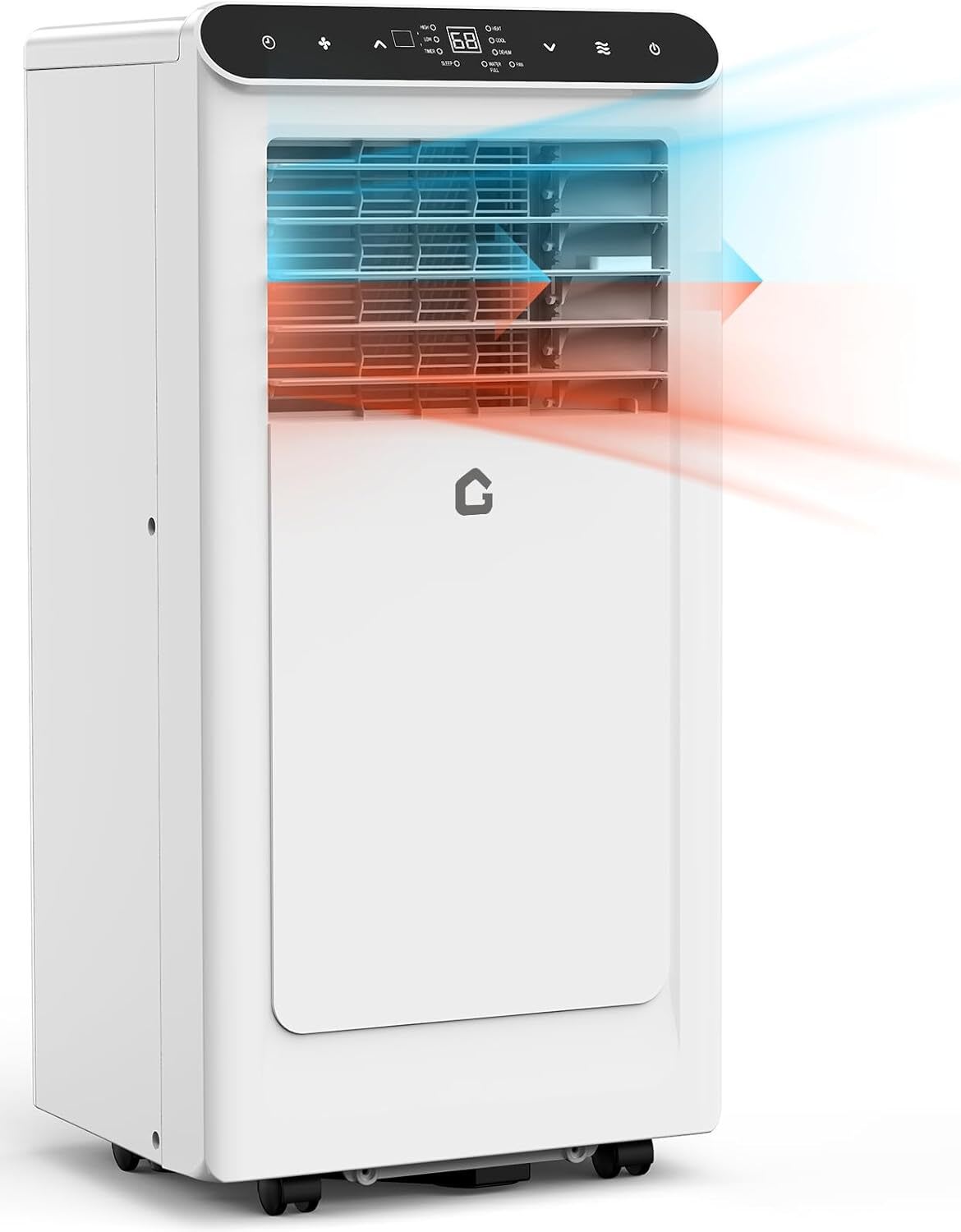 WhizMax LSHQQPHK-337HCRDY 10000 BTU  3 in 1 Portable Bedroom Air Conditioner with Heat Mode  Cools up to 450 sq  ft   Dehumidifier  Fan  Remote Control  Smart Sleep Mode  24 Hour Timer