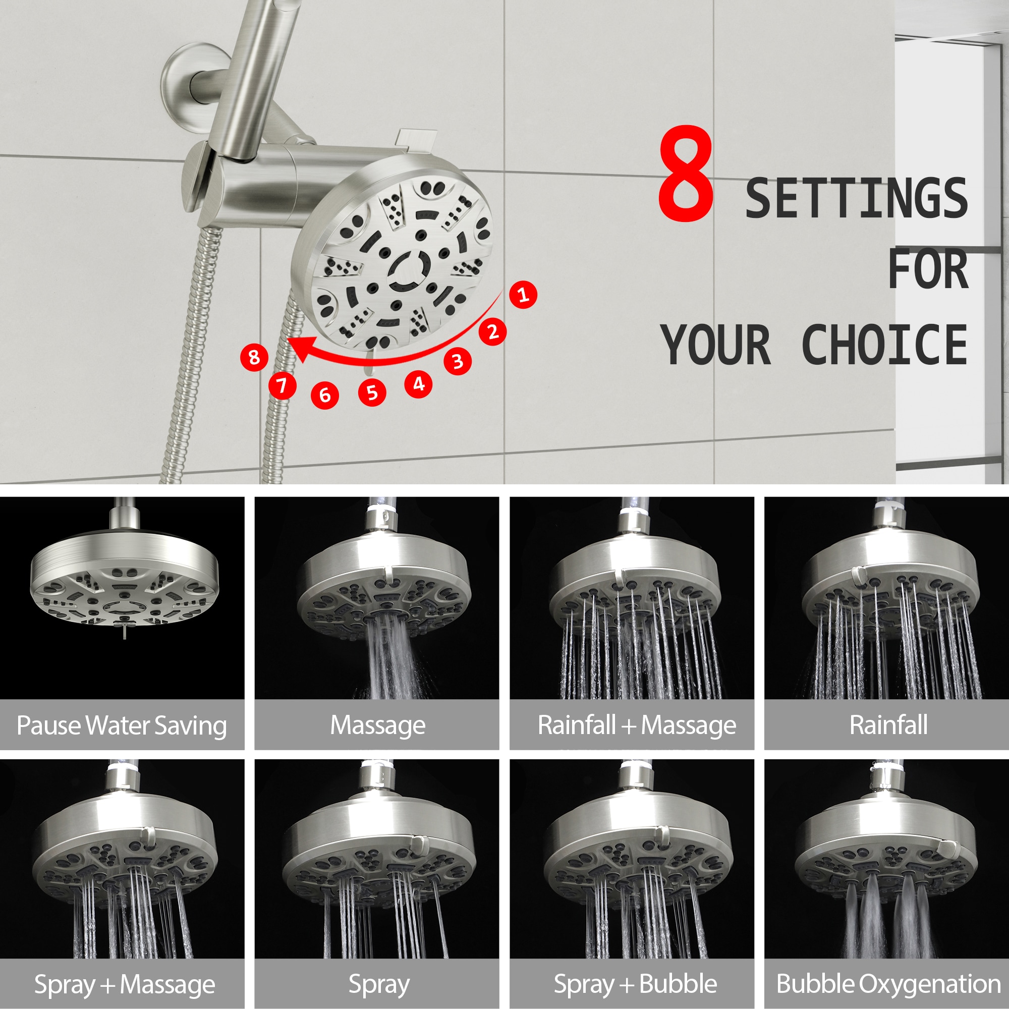 KICHAE KSLF17008-SS Fixed-Showerhead - View #4