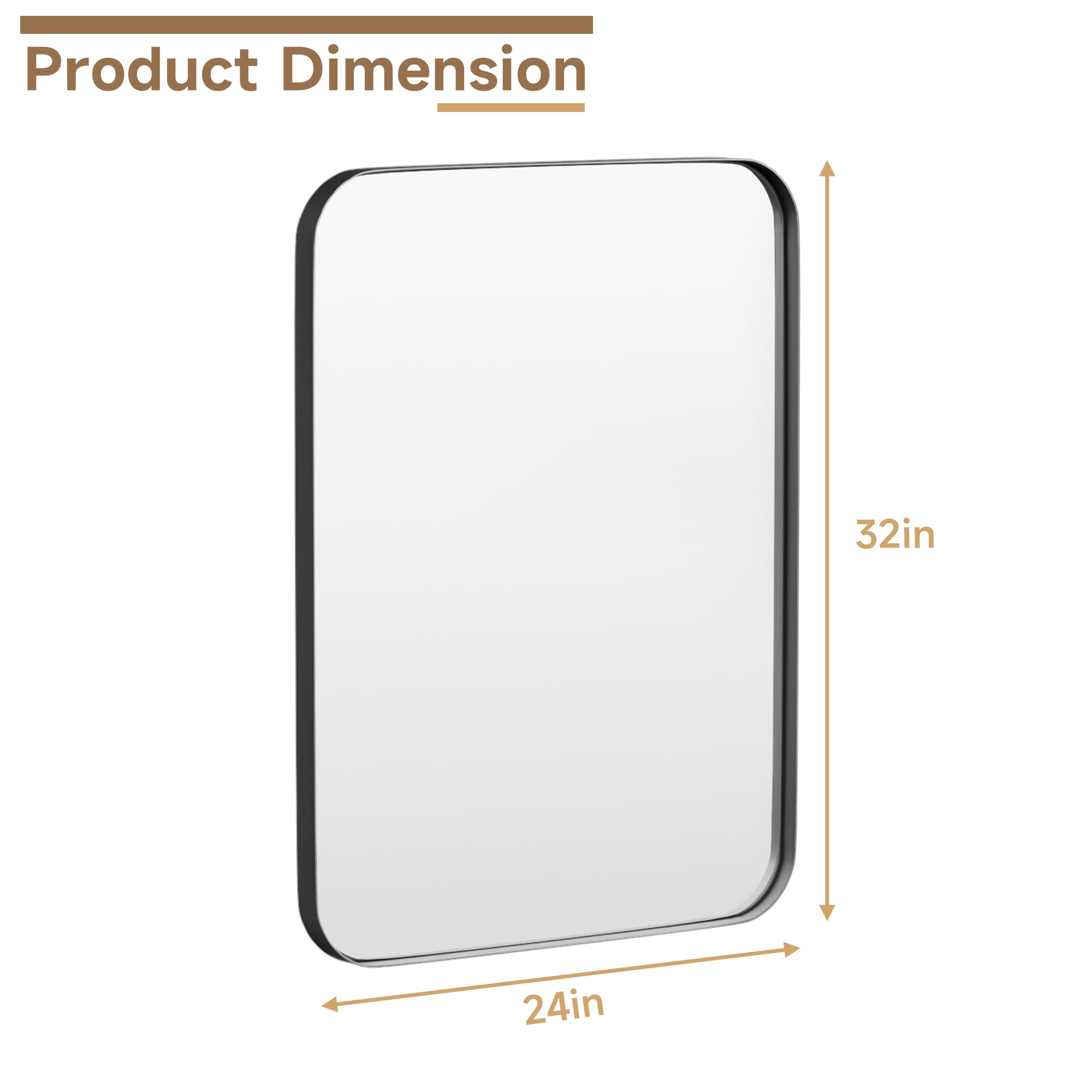 LOVMOR Y-TM2432-B Framed-Bath-Mirrors - View #10