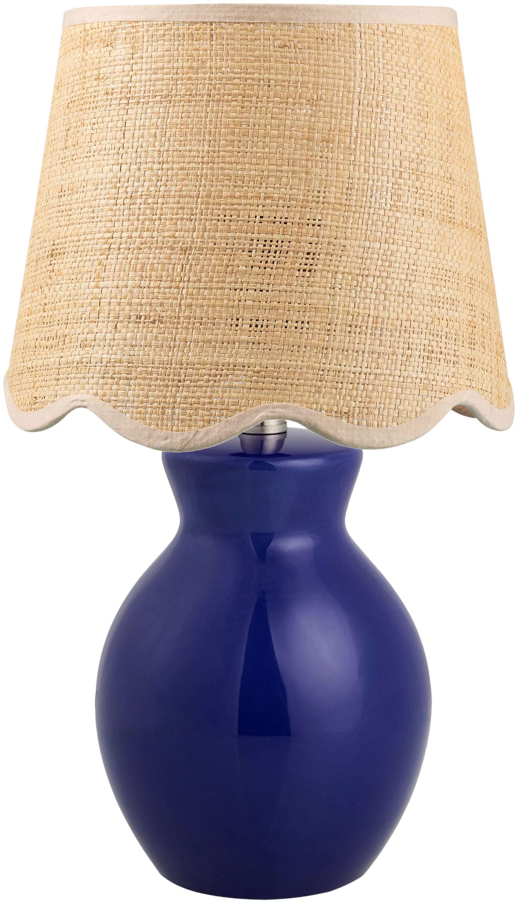 Livabliss STD-008 Stella Diminuta 15.75-in Navy On/Off switch Table Lamp with Cotton Shade