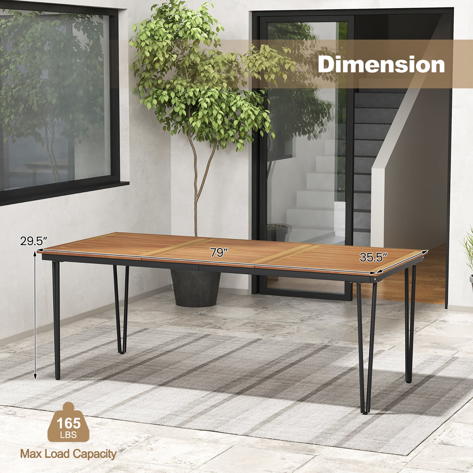 Costway LWS00070 Patio-Tables - View #2