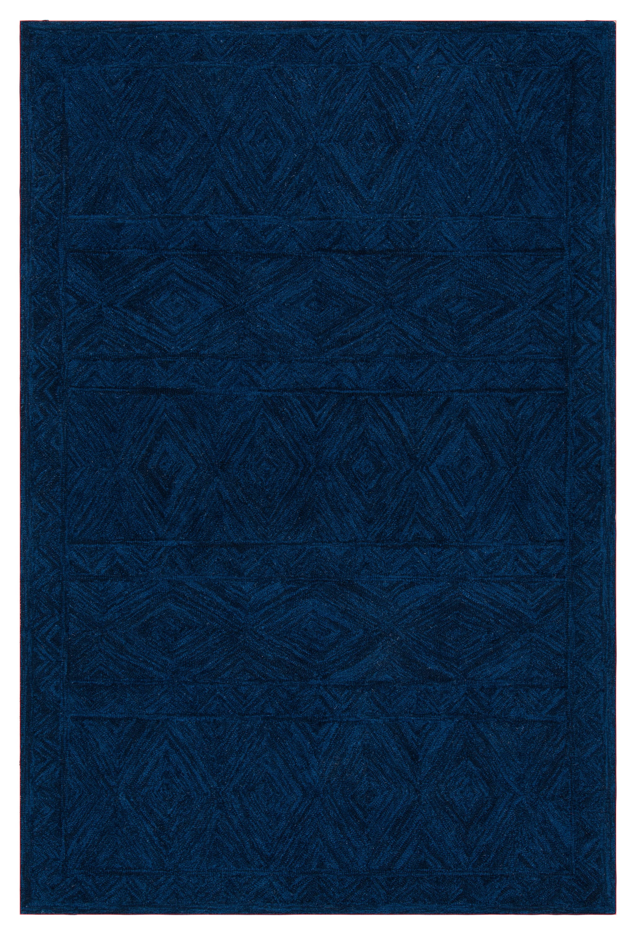 Metro Blue Hand-Tufted Wool 3' x 5' Area Rug