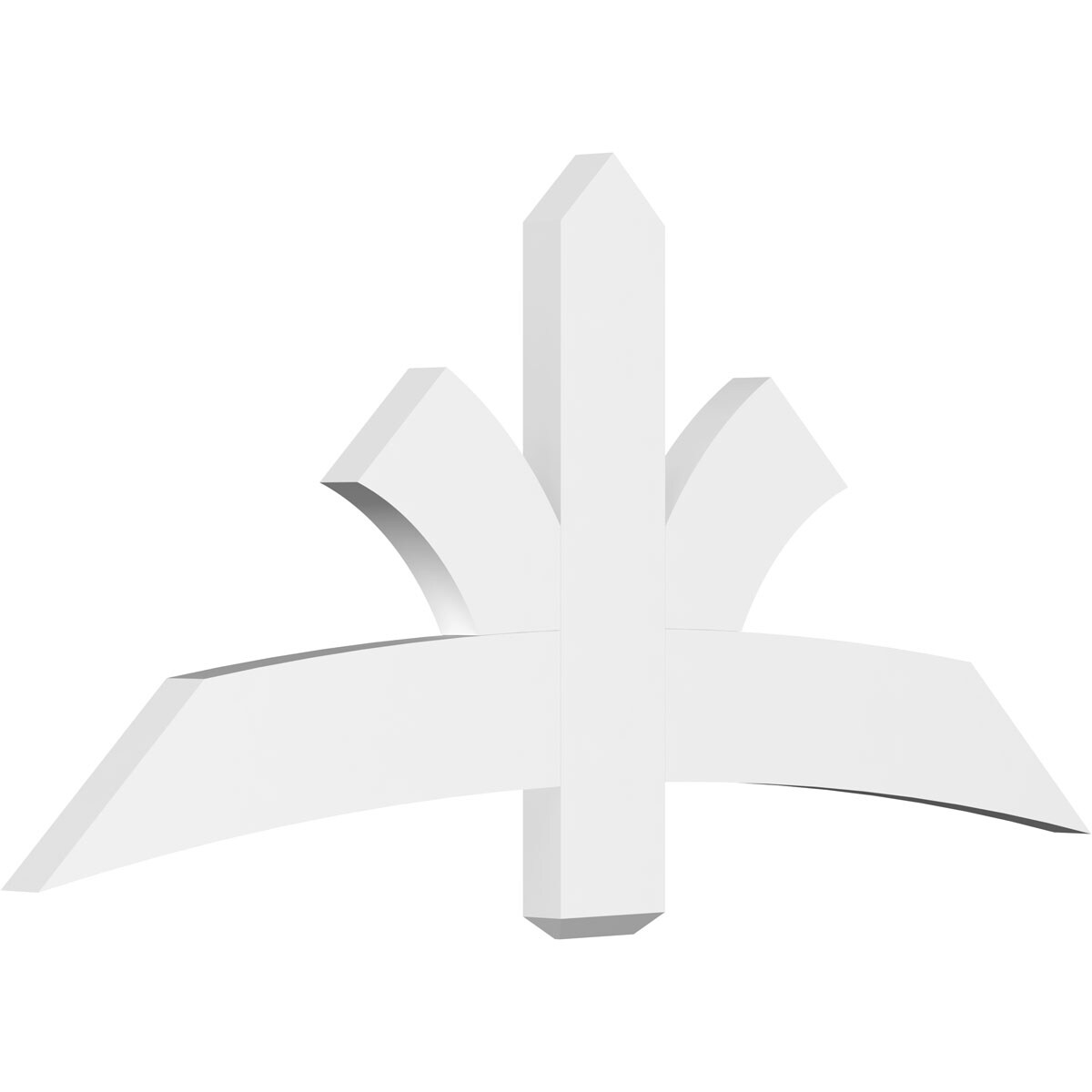 Ekena Millwork GBP060X28X0206DAV00 Davenport White PVC Gable bracket