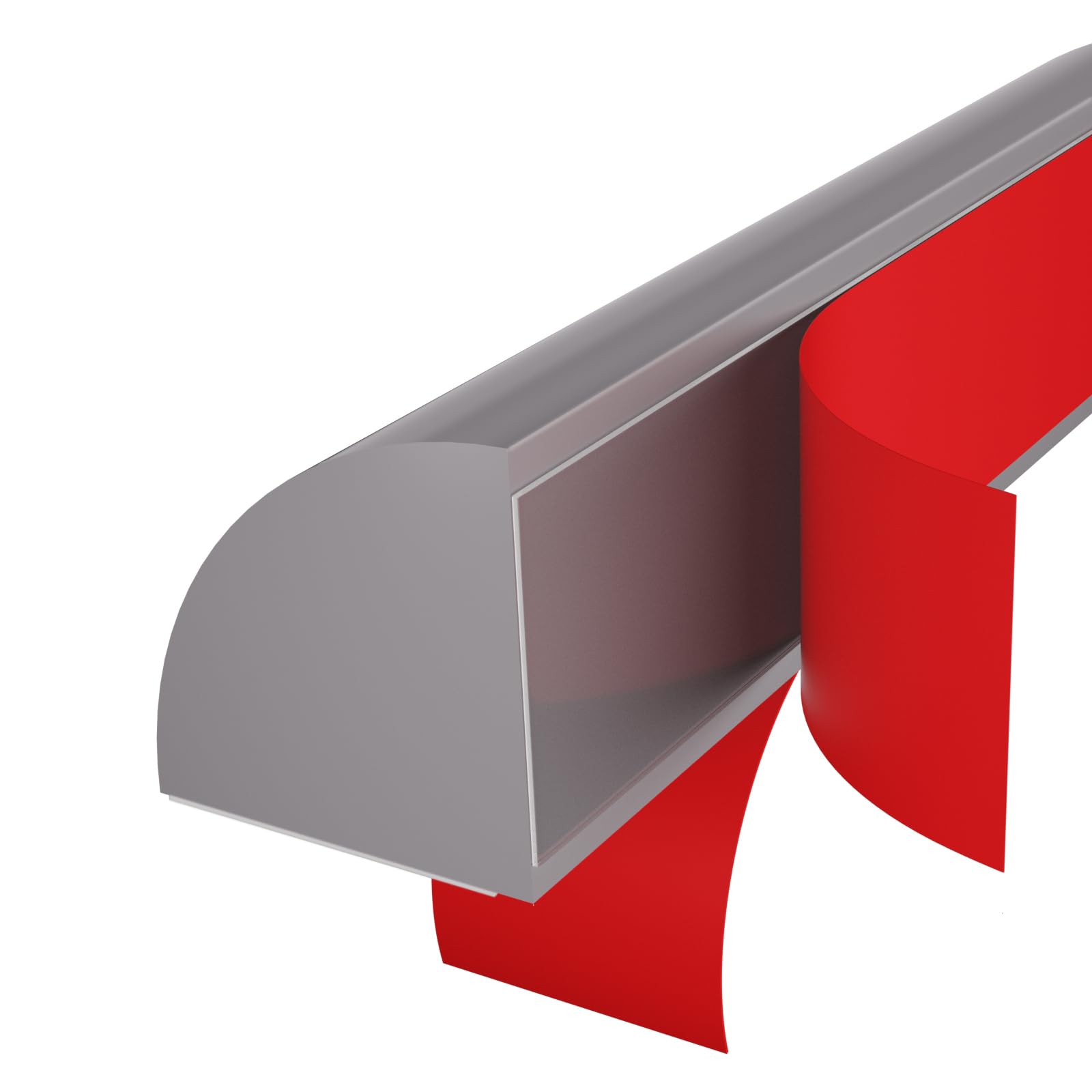 OGETFUUR 78in L 0.5in W 0.5in H Self-Adhesive Gray Quarter Round Flexible Molding Trim #L5MMA512BMT9