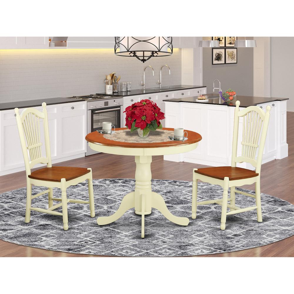 East West Furniture ANDO3-WHI-W Dining-Sets - View #3