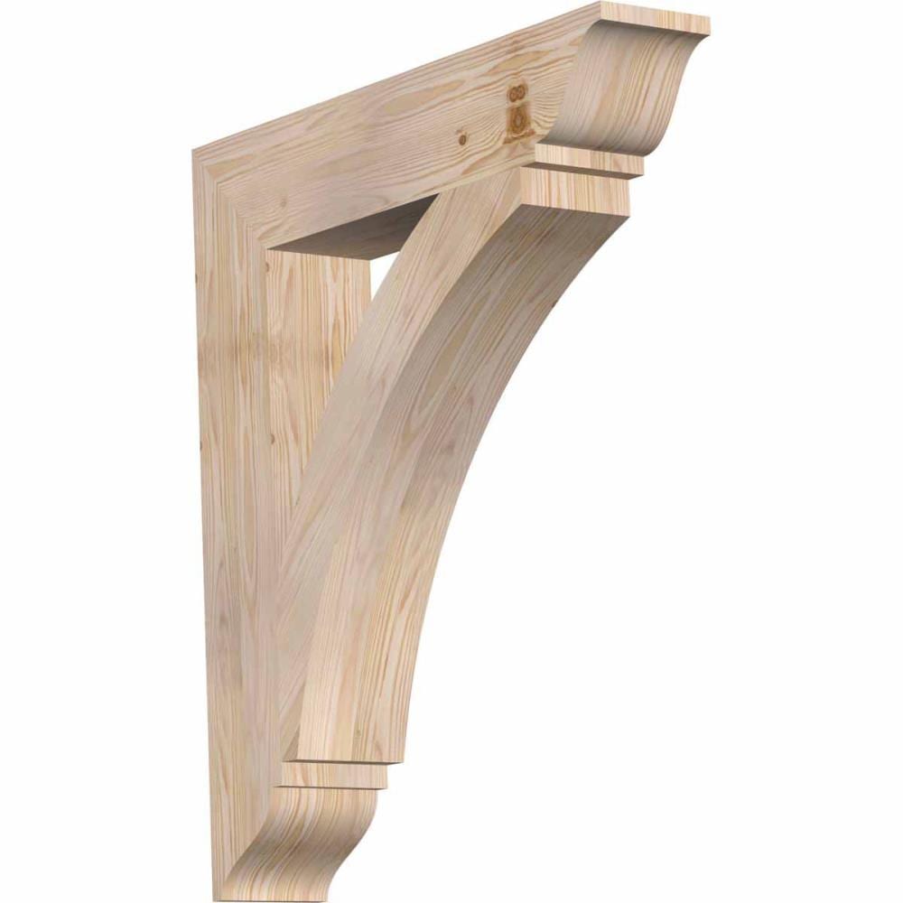 Ekena Millwork BKT06X30X34THR01SDF Thorton traditional smooth 5-1/2-in x 30-in x 34-in Douglas fir Brown Wood Standard bracket