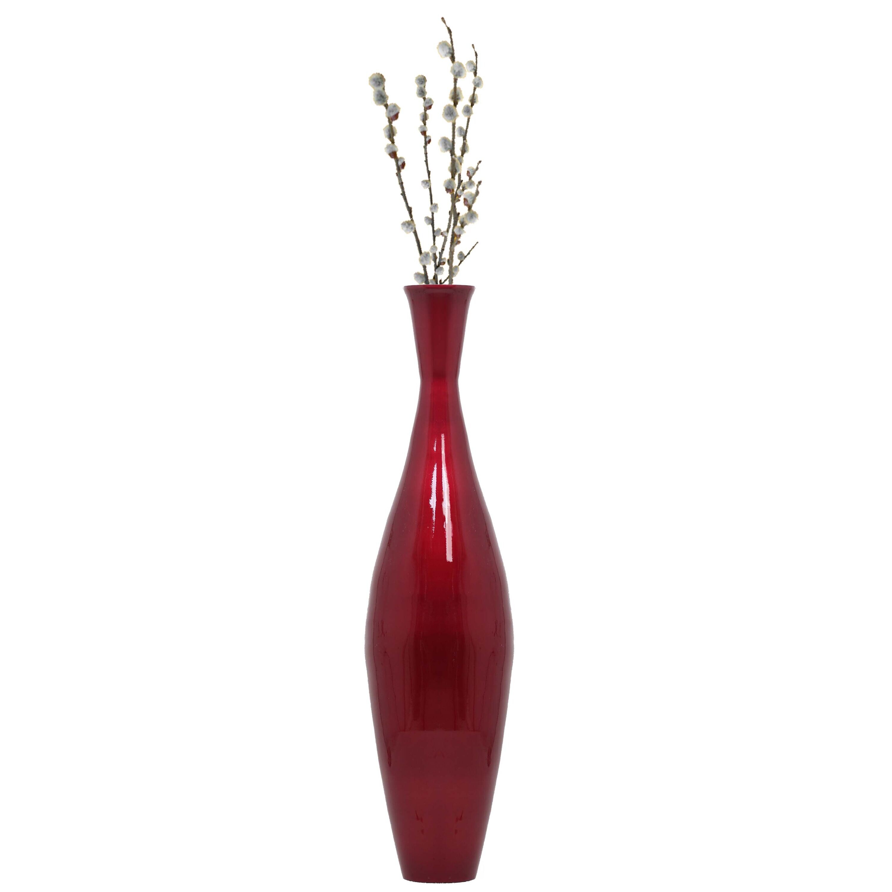  Black Tall Decorative Floor Vase, Modern Unique Vase,  40-Inch-Tall Vase, Freestanding PVC Large Floor Vase, Large Flower Holder  for Living Room or Hallway : Home & Kitchen