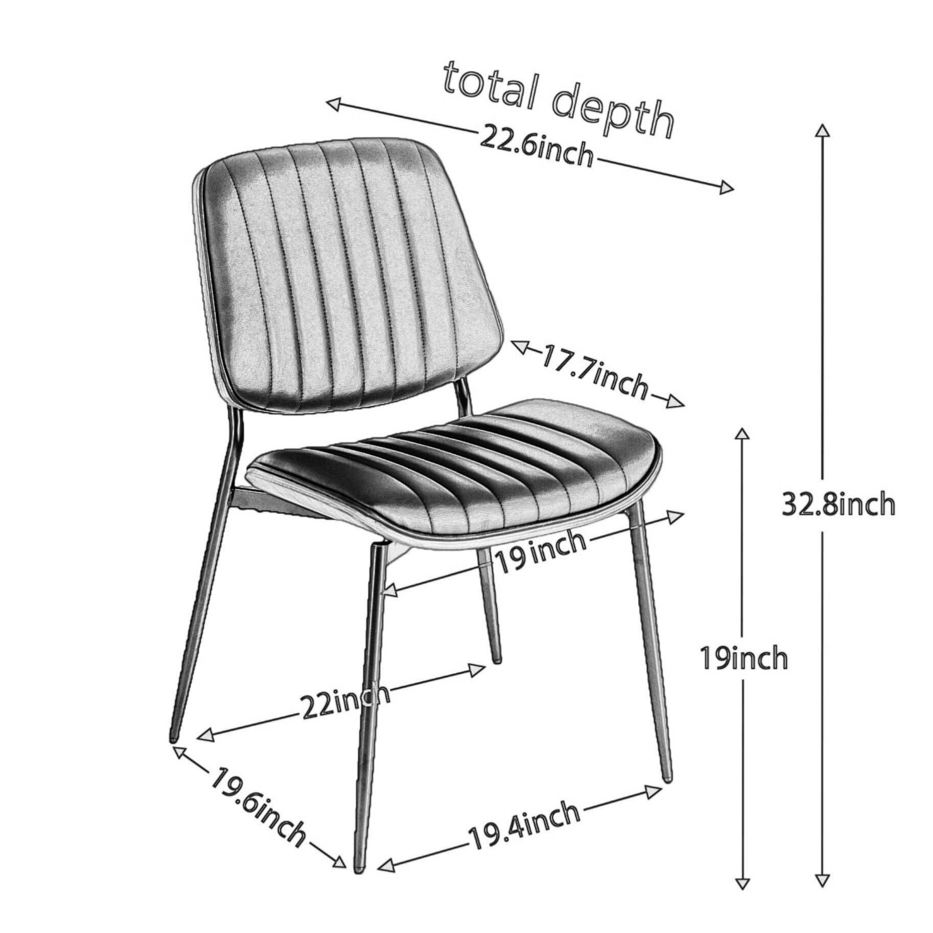 Hrinhom HC-N7017-BEIGE LINEN Dining-Chairs - View #11
