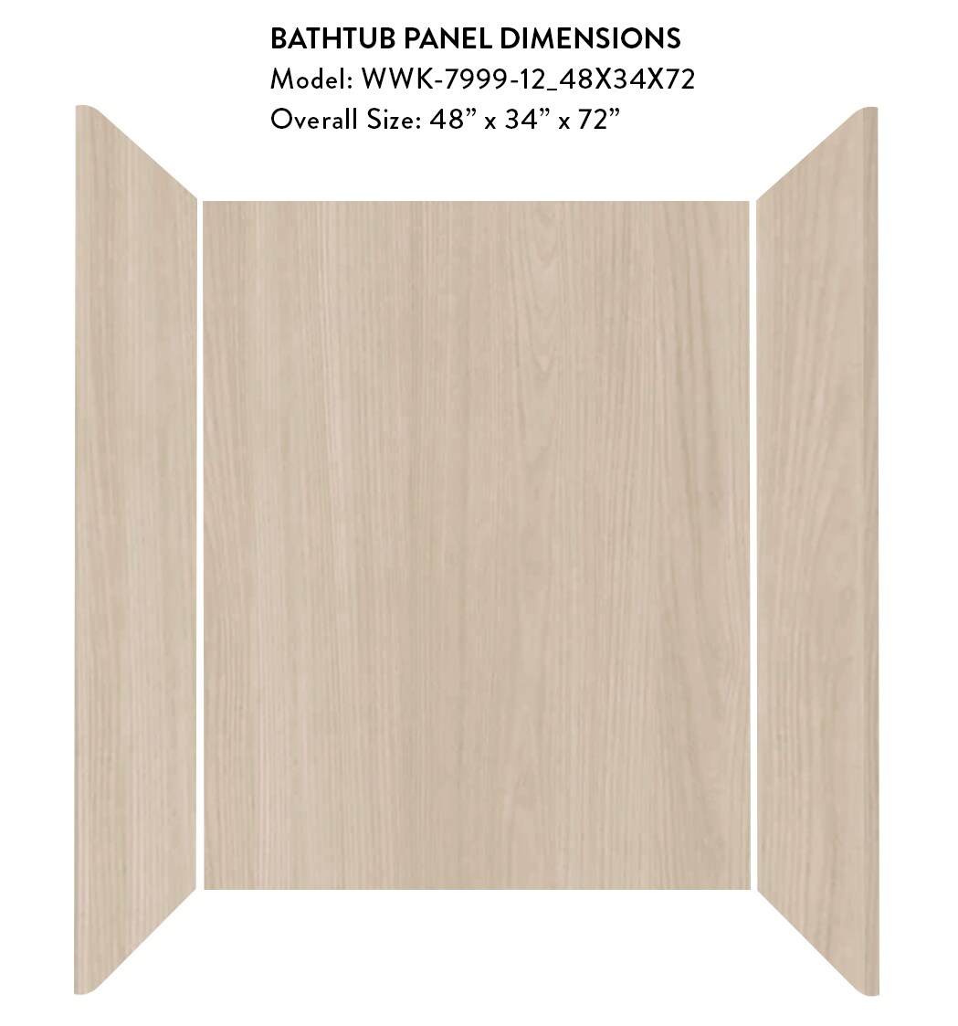 Wetwall WWK79991248X34X72 Shower-Wall-Surrounds - View #3