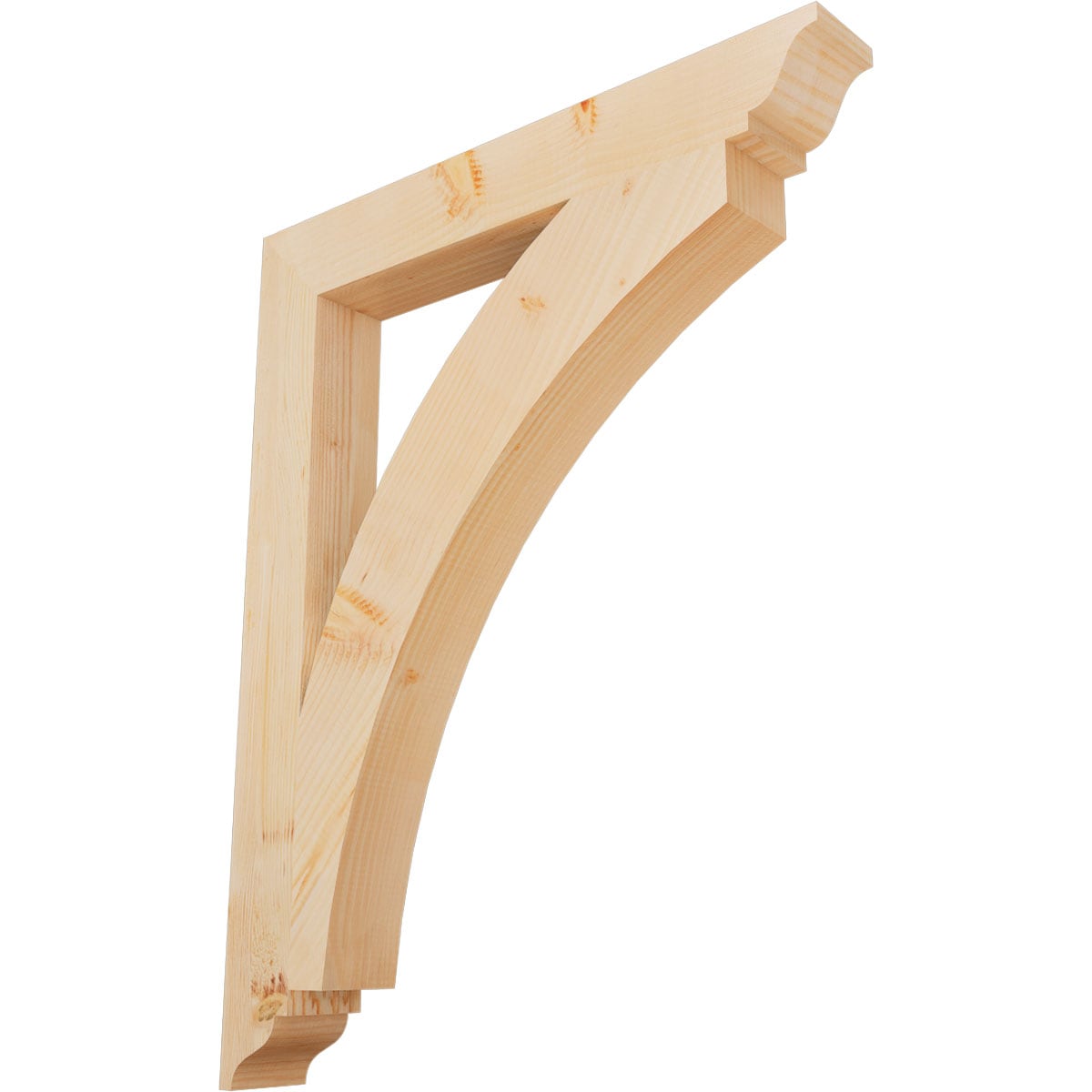Ekena Millwork BKT04X30X38THR01SDF Thorton traditional smooth 3-1/2-in x 30-in x 38-in Douglas fir Brown Wood Standard bracket