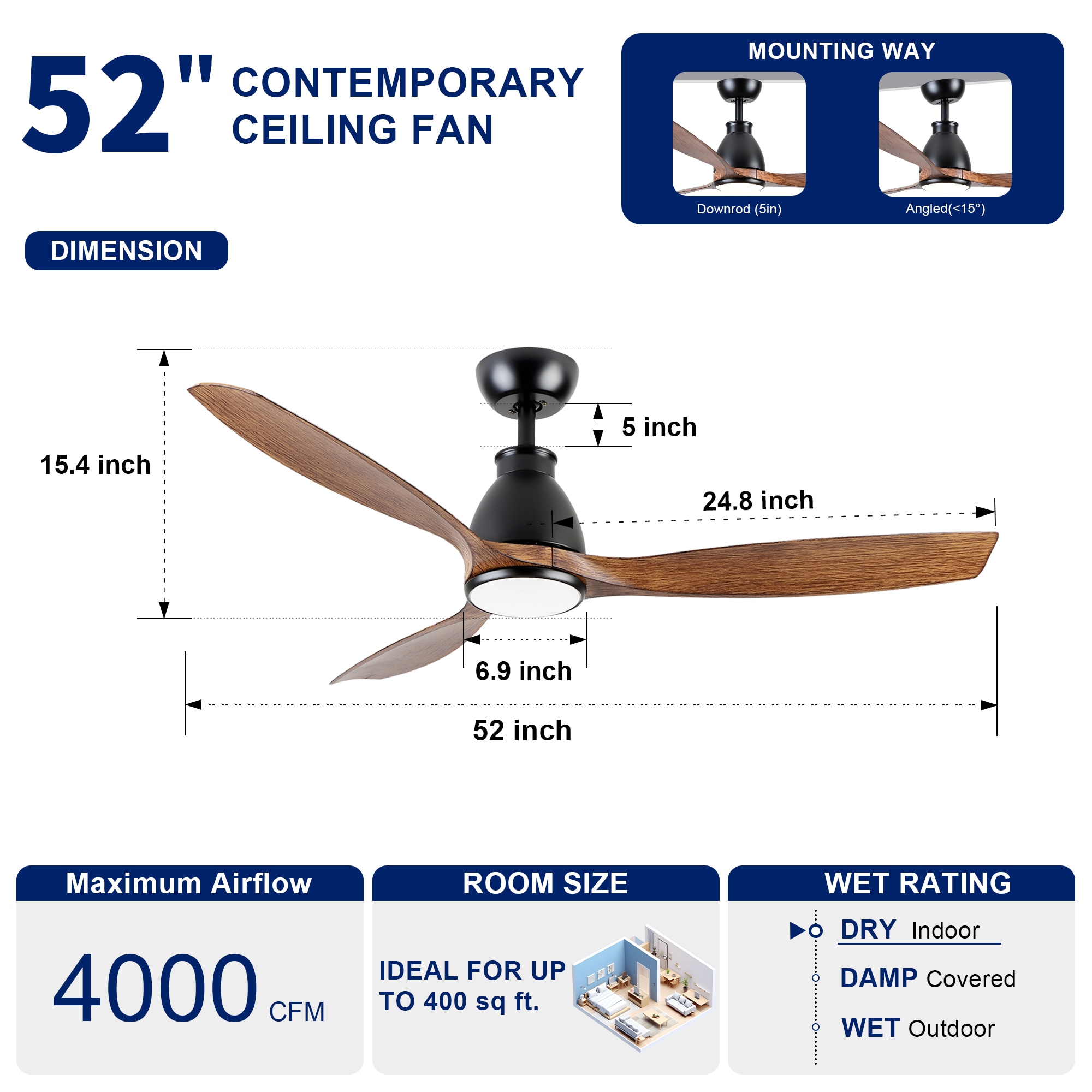 YUHAO LSDC1137BKM522 Ceiling-Fans - View #5