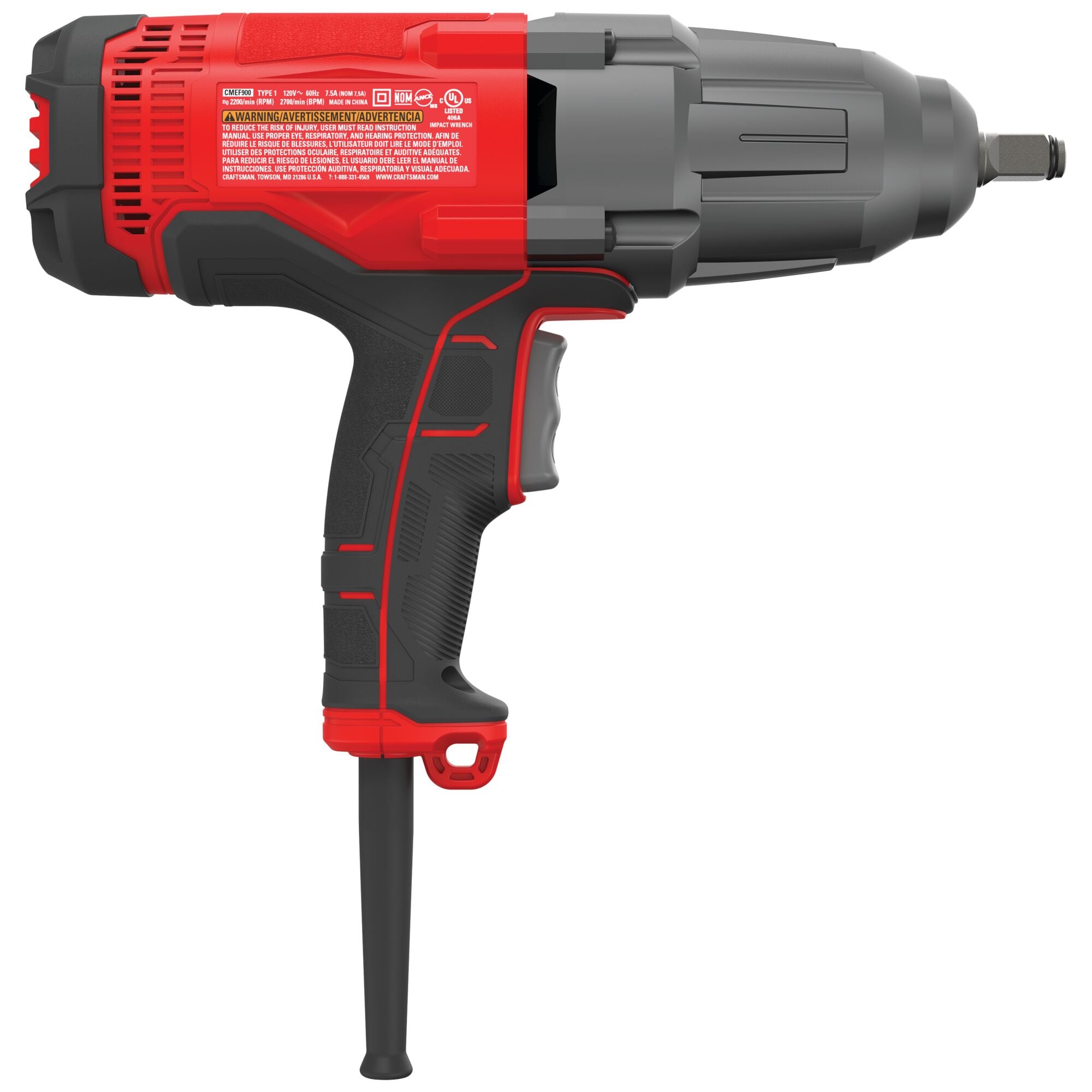 CRAFTSMAN 7.5-Amp Variable Speed 1/2-in Drive Corded Impact Wrench