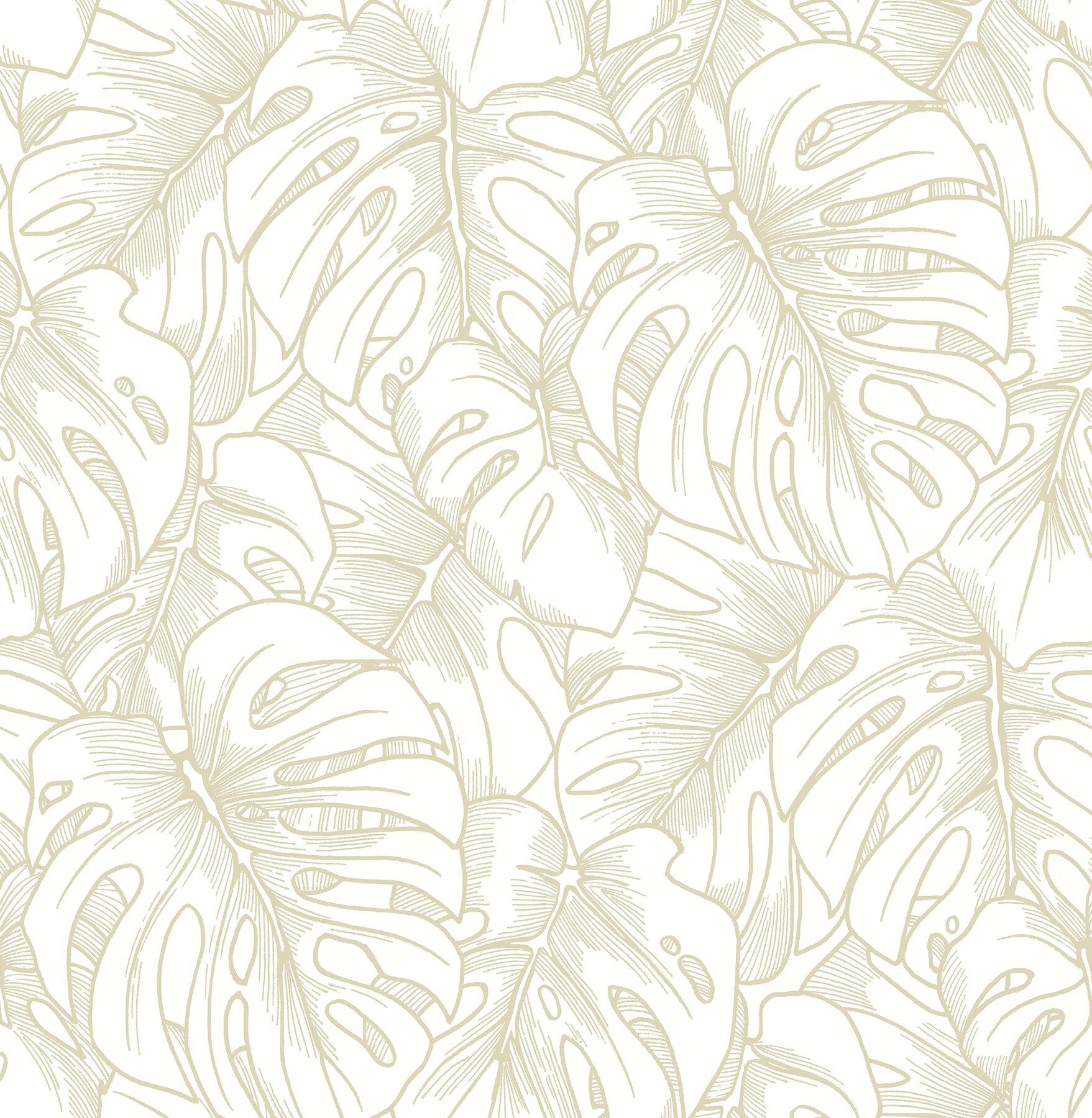 Scott Living 2964-87341 56.4-sq ft Gold Non-woven Ivy/Vines Unpasted Wallpaper