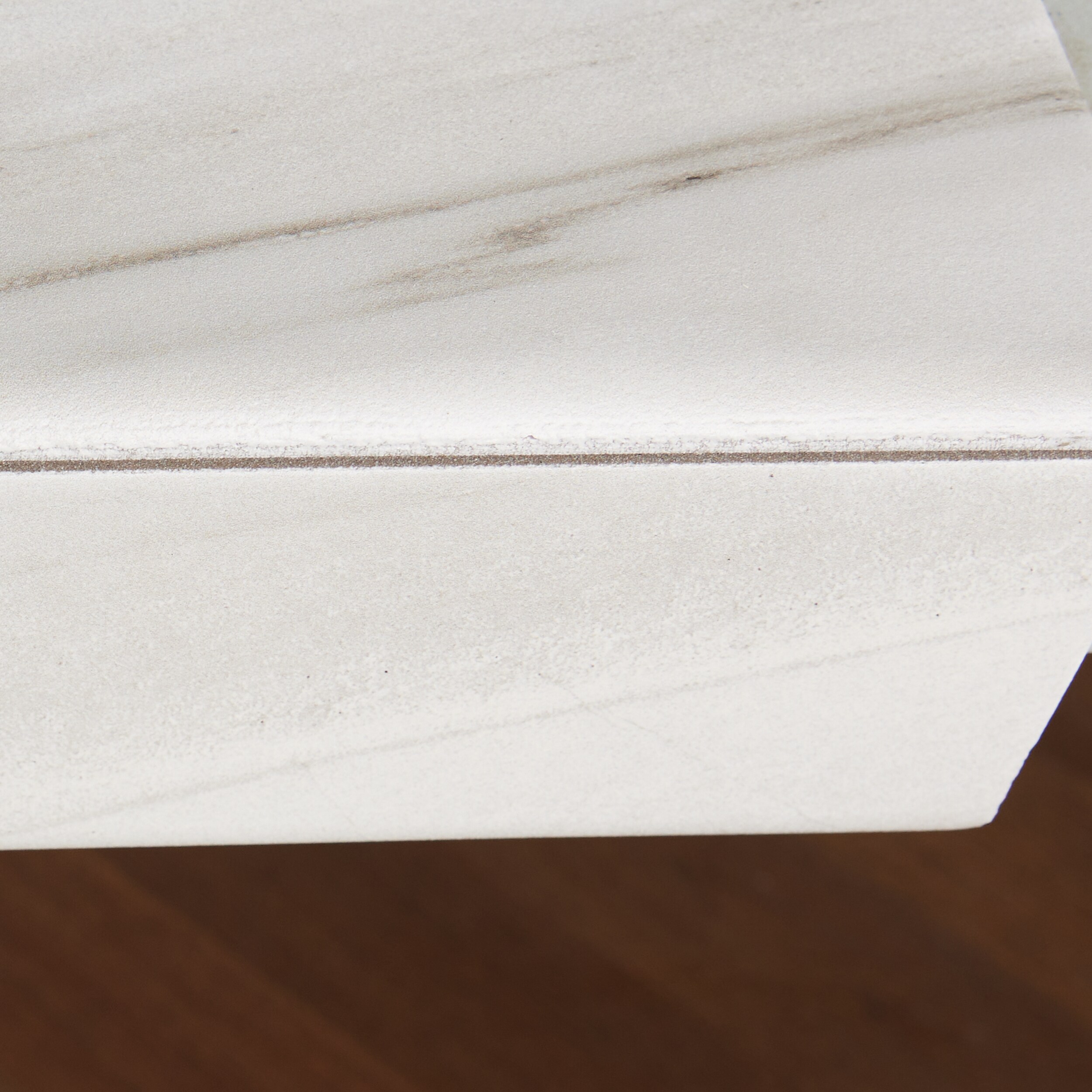 Style Selections Chique Gris Thru Body Porcelain Marble Bullnose Tile (3-in x 12-in)