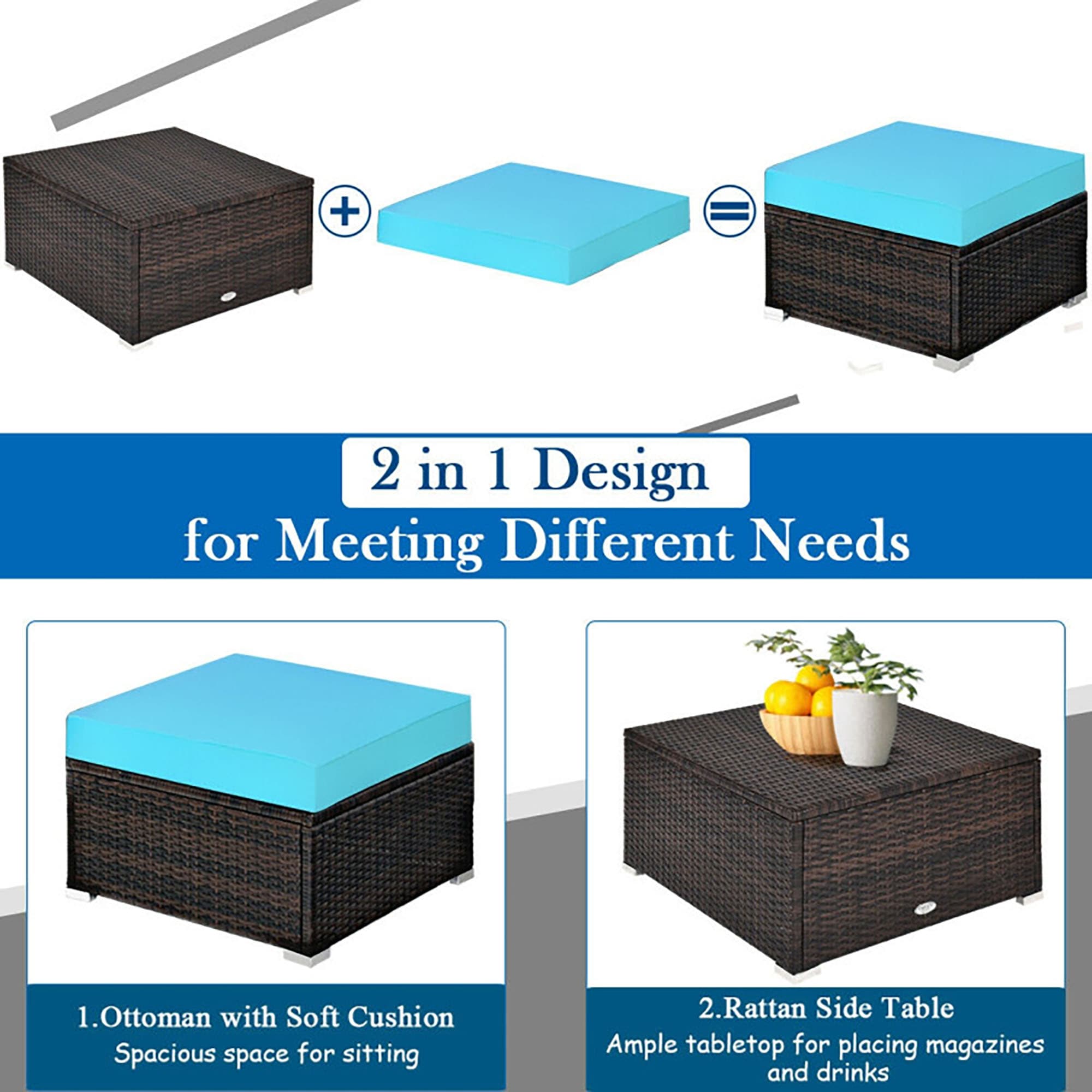 CASAINC CN-WFQ09-BLK-BL Patio-Conversation-Sets - View #5