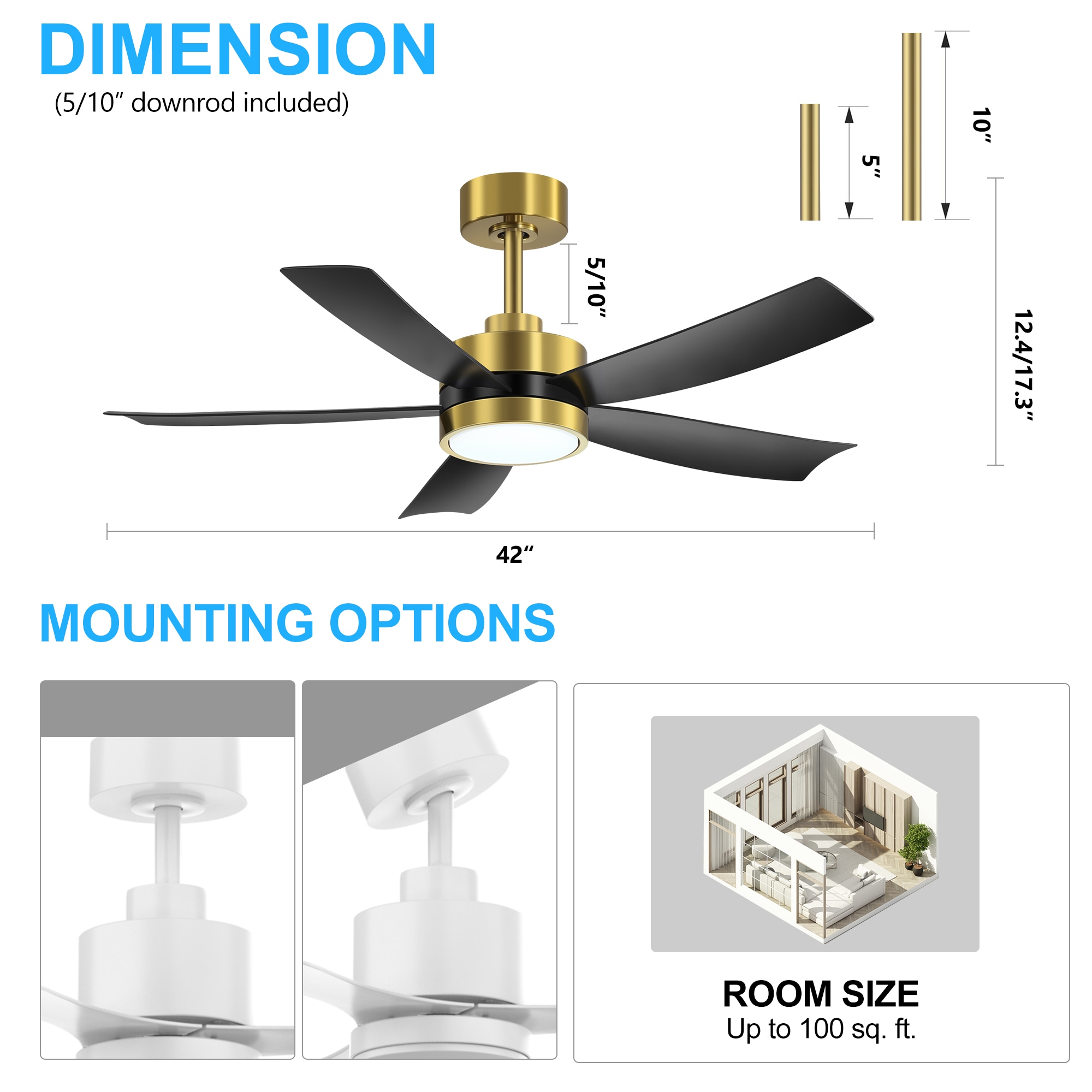 Breezary 24034-GB Ceiling-Fans - View #10