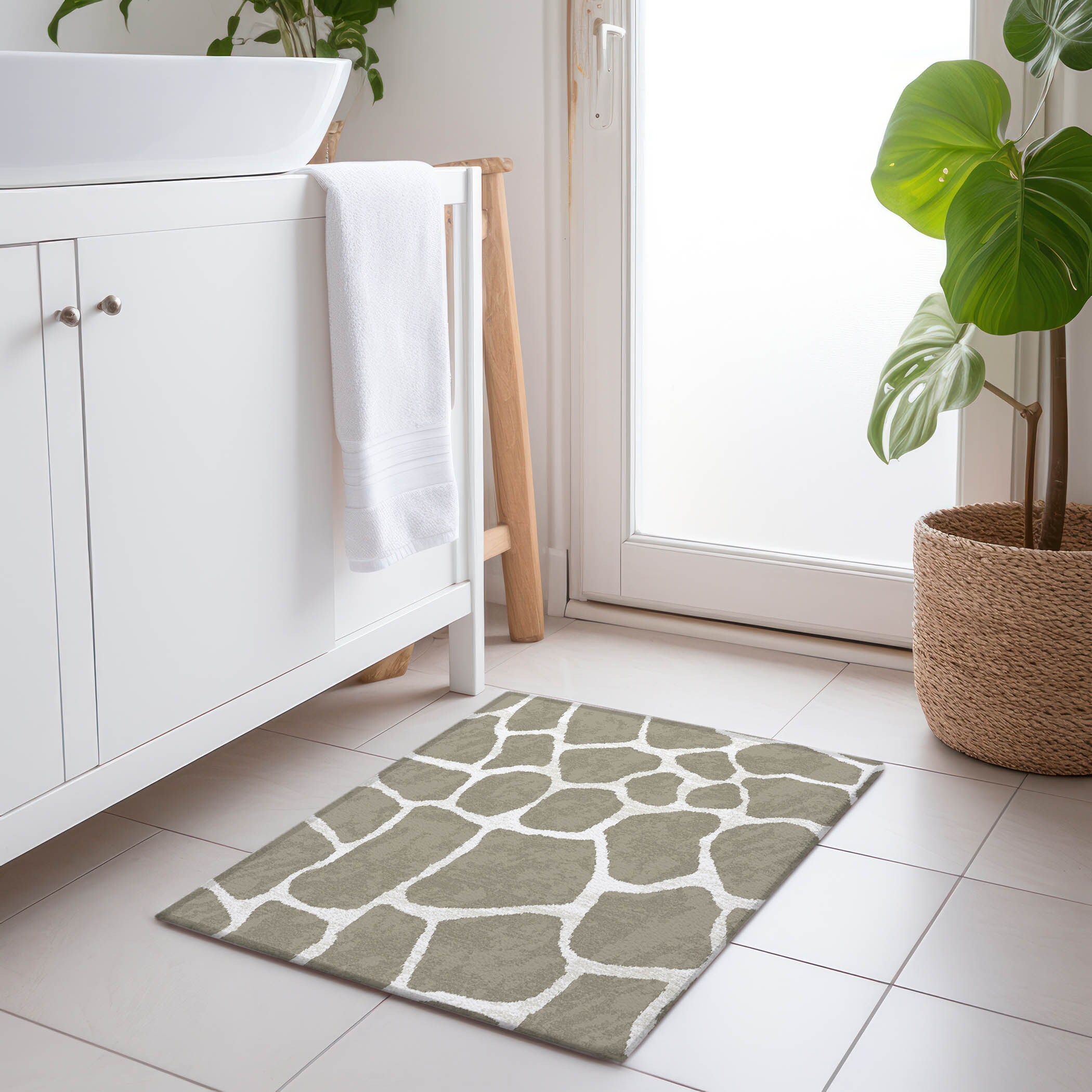 Addison Rugs AMF45TA20X30 Mayfield AMF45TA 2 x 3 (ft) Loomed Polyester Taupe Rectangular Indoor Abstract Machine washable Area rug