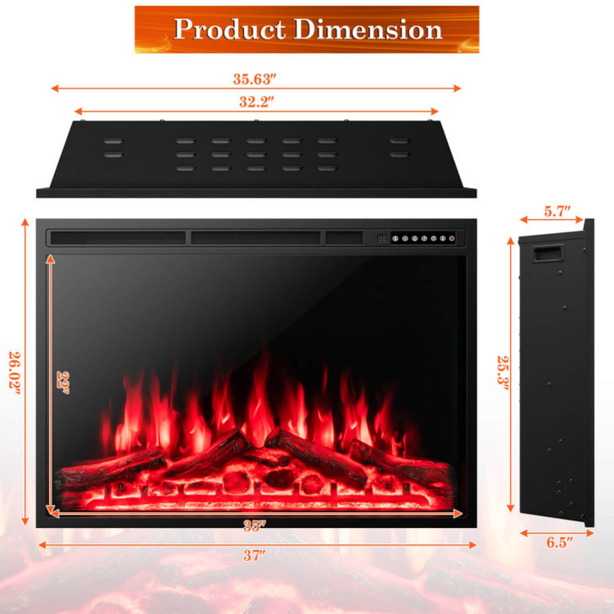 LUCKY ONE LO-FP10191 Electric-Fireplaces - View #8