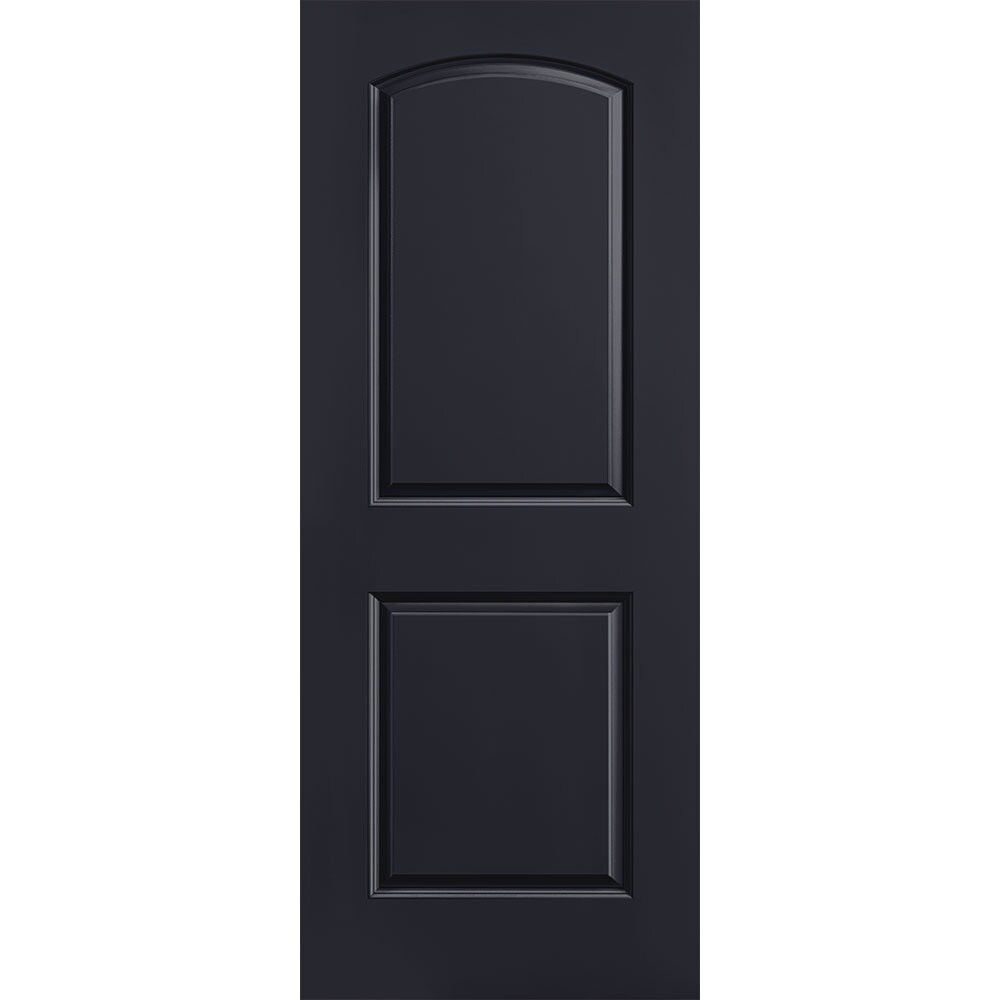 Masonite Roman 32-in x 80-in Midnight 2-panel Round Top Smooth Hollow ...