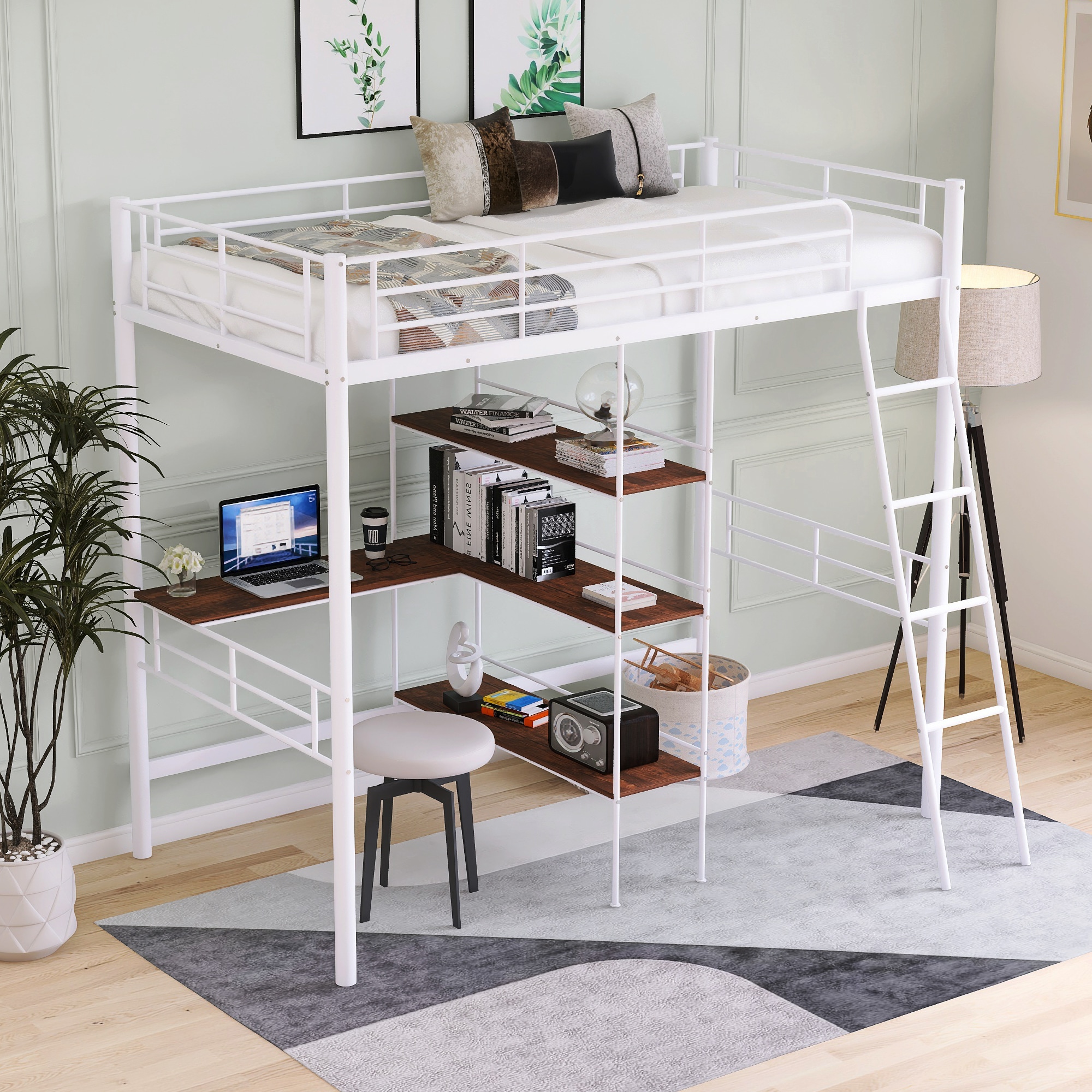 ModernLuxe WF288853AAK / Twin study loft Bunk Bed