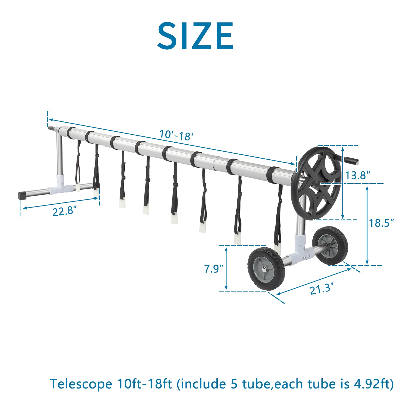 25.6 Inch Tall Pool Cover Reels at