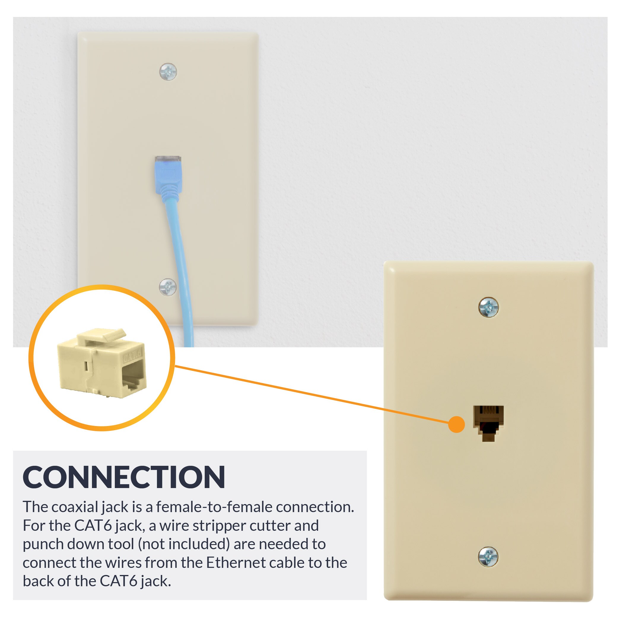 Newhouse Hardware PHP-IV-05 Audio-Video-Wall-Jacks - View #5