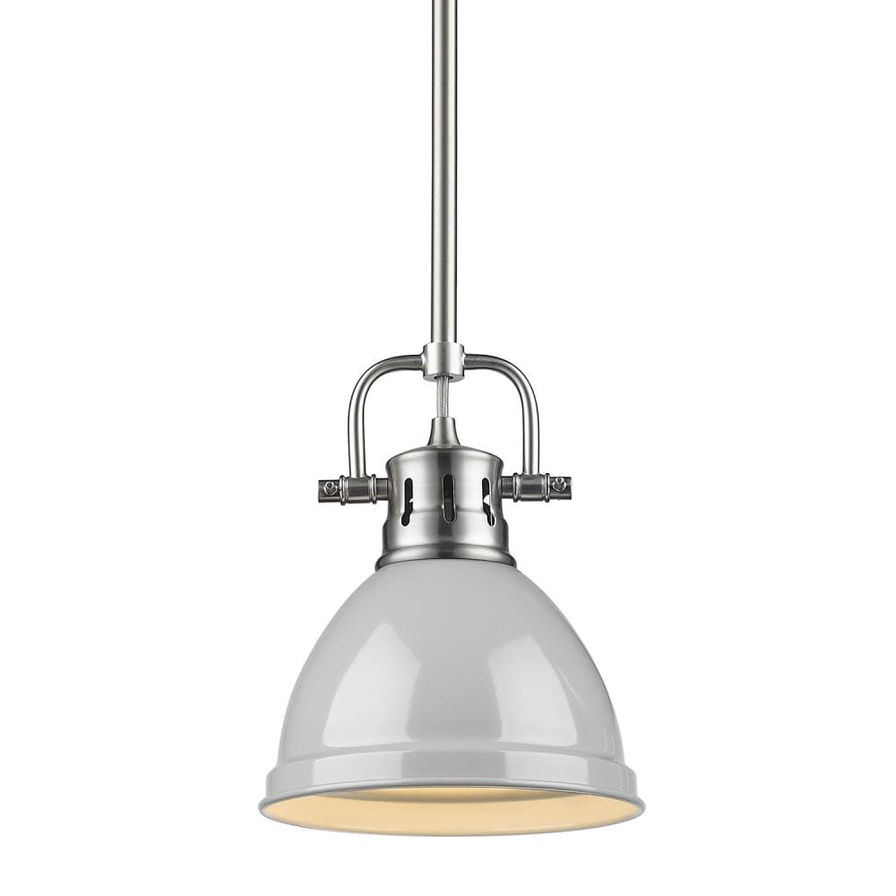 Golden Lighting Duncan Pewter Transitional Dome Mini Hanging Pendant ...