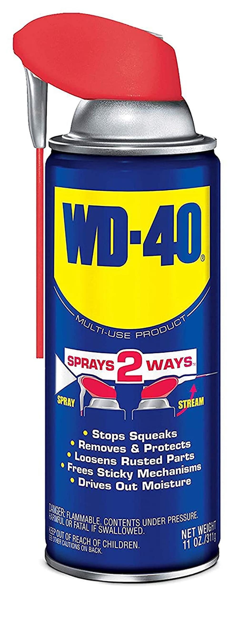 WD-40 Multi-Use Lubricant with Smart Straw - 11 Oz Spray Pack of 4 #490043-04