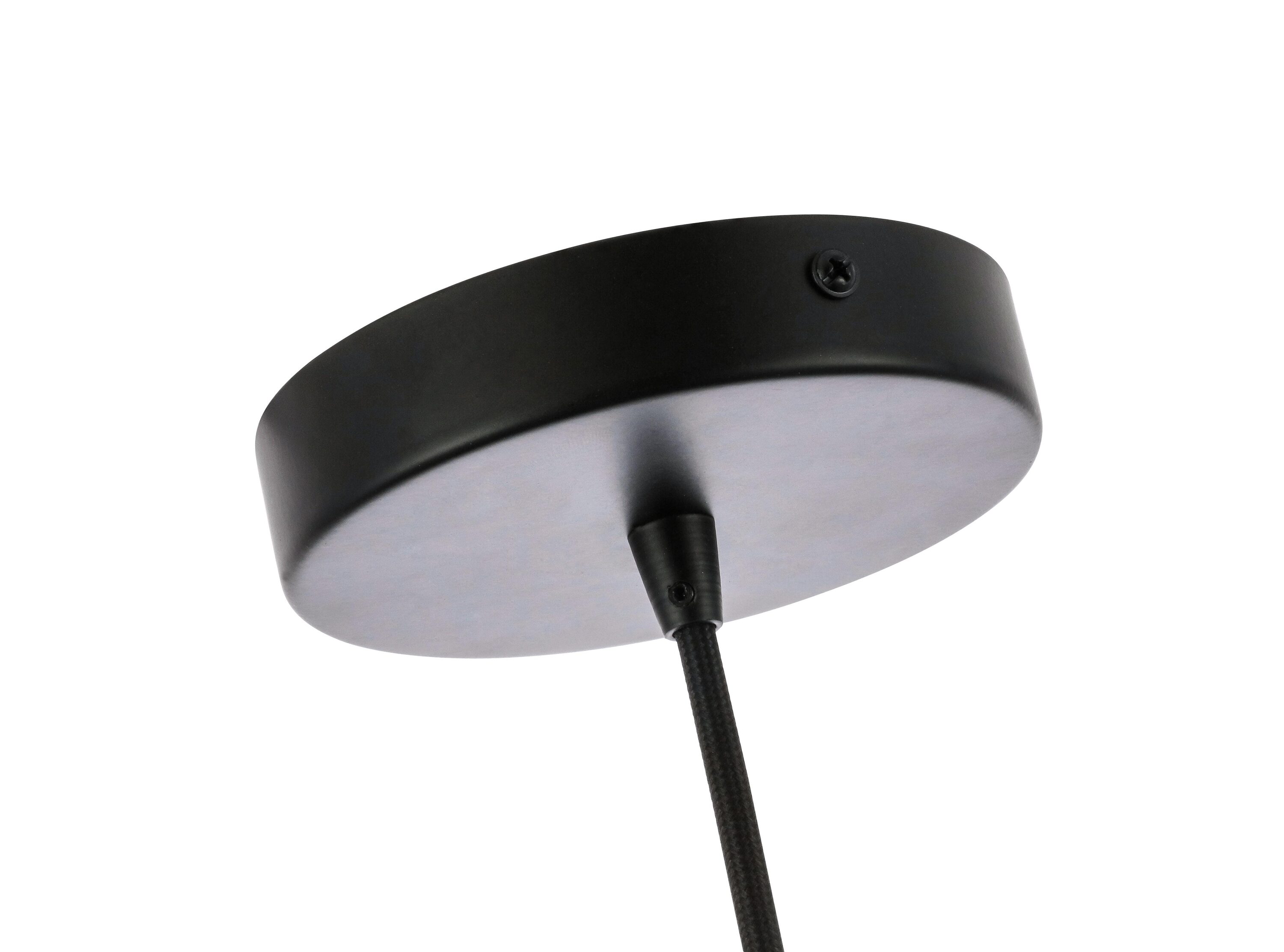 Kason Contemporary Black Finish Clear Glass Pendant Light