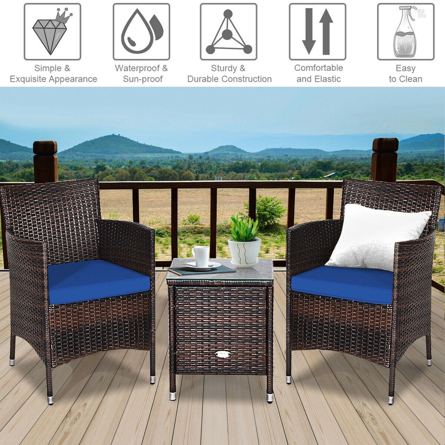 WELLFOR OUJ63850NY Patio-Conversation-Sets - View #7
