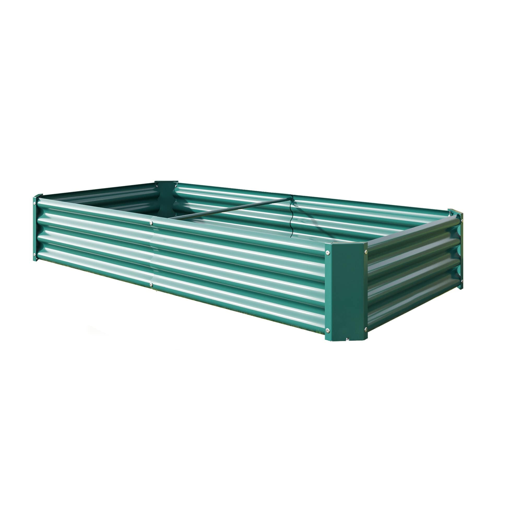 Kahomvis YD-QPW8-1003 35.83-in W x 70.87-in L x 11.81-in H Green Metal Raised Garden Bed