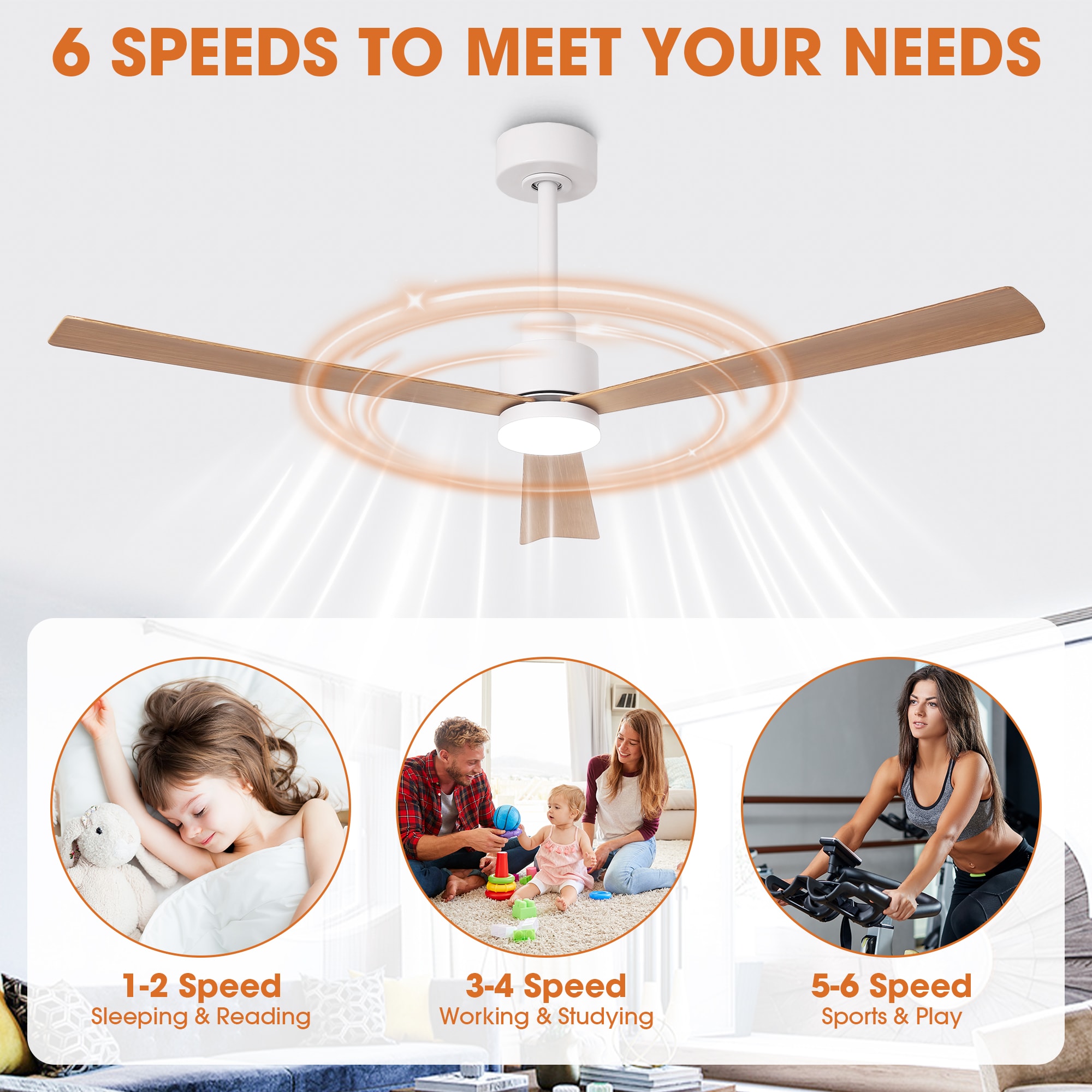 Parrot Uncle F6014WH Ceiling-Fans - View #9