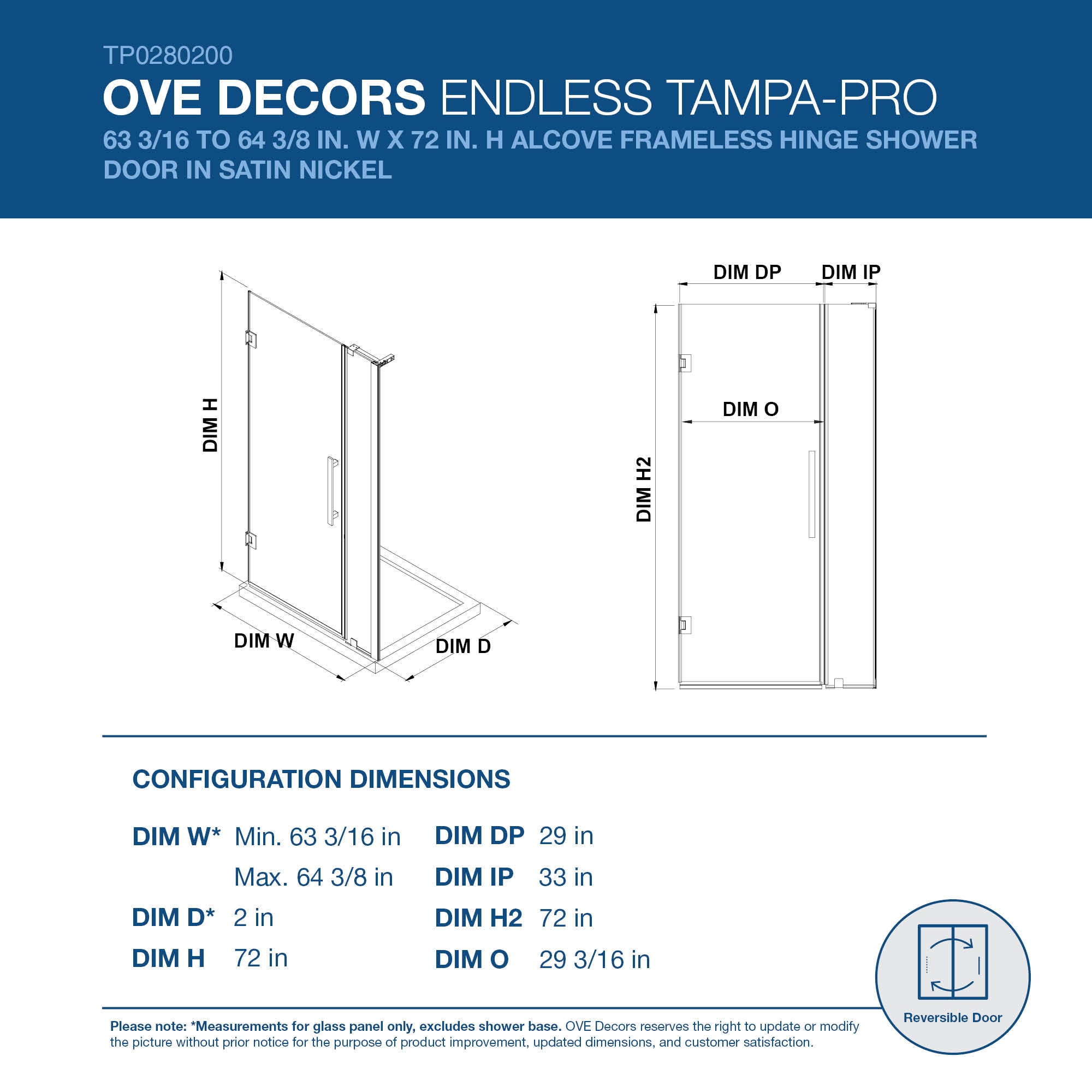 OVE Decors 828796053389 Shower-Doors - View #2