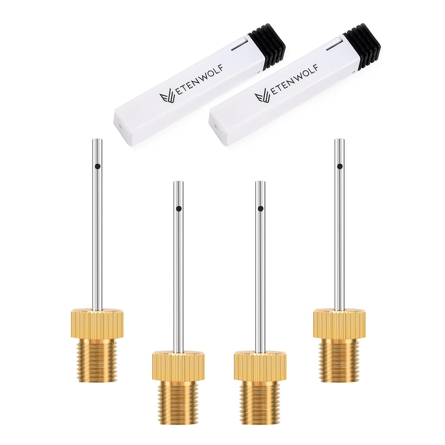 Etenwolf Heavy Duty Stainless Steel Ball Pump Needles with Storage Case 6 Pack