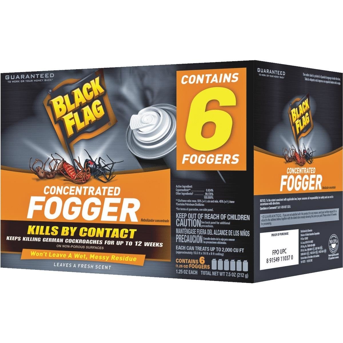 BLACK FLAG 527226 6-Count Home Pest Control Fogger