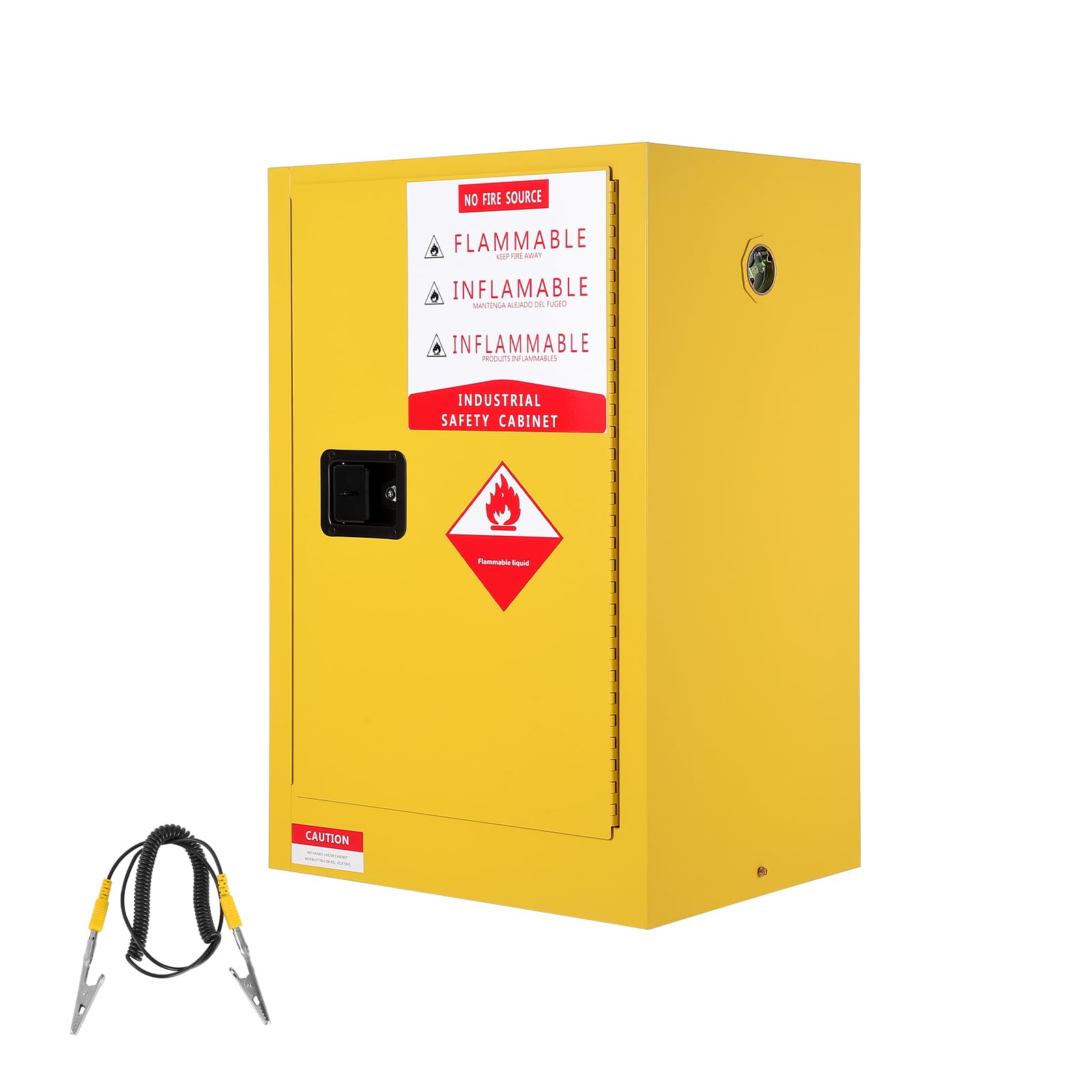 DEXSO 40-Gallon Flammable Safety Cabinet with Auto-Closing Door Cold-Rolled Steel Yellow