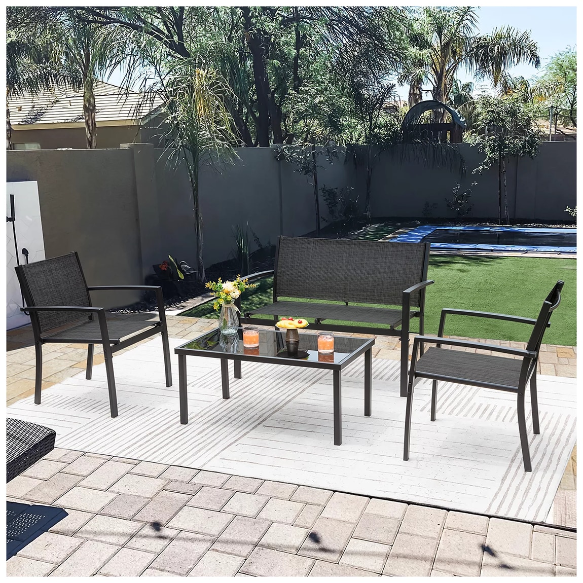 Vineego LS-TSL4BK Patio-Conversation-Sets - View #2