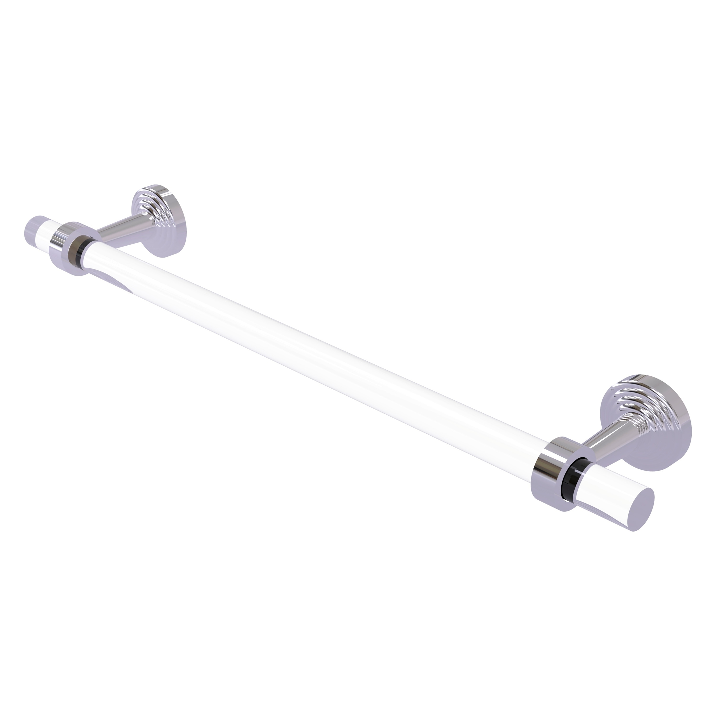 Allied Brass PB-41-36-PC Pacific Beach 36-in Polished Chrome Wall mount Single Towel Bar