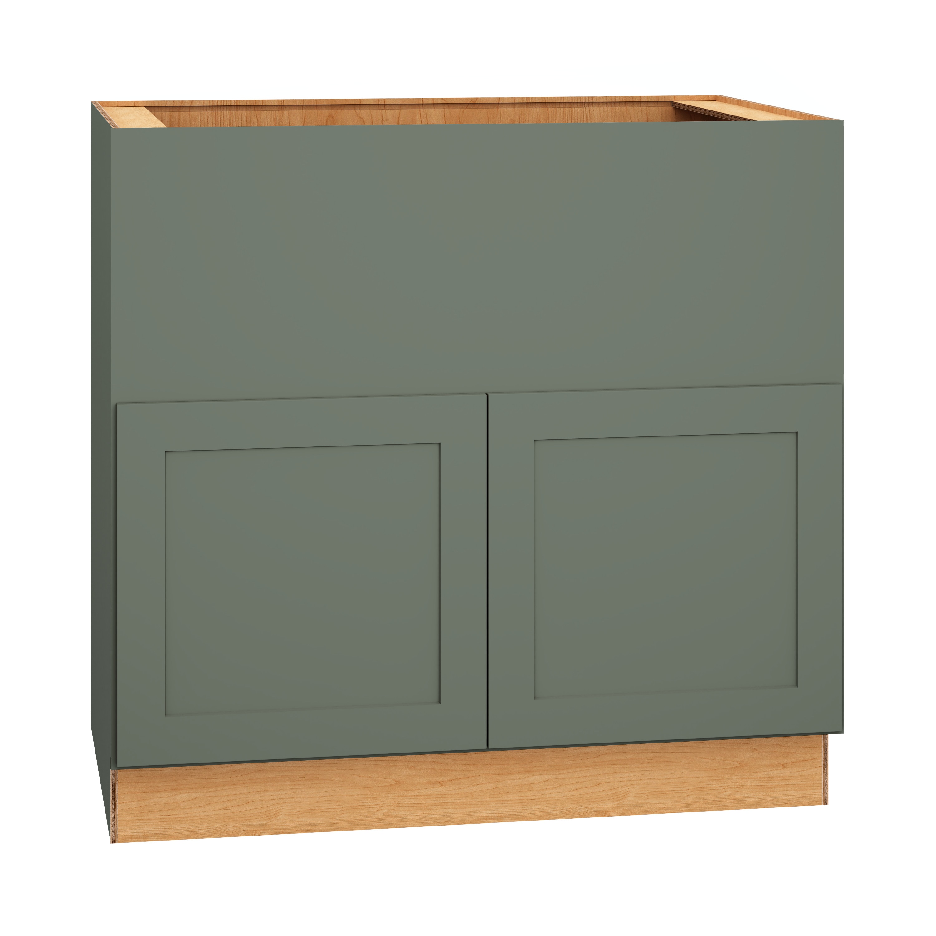 Hugo&Borg Savane 36-in W x 24.5-in H x 24-in D Textmel Sink Base Fully Assembled Cabinet (Flat Panel Slab Style)