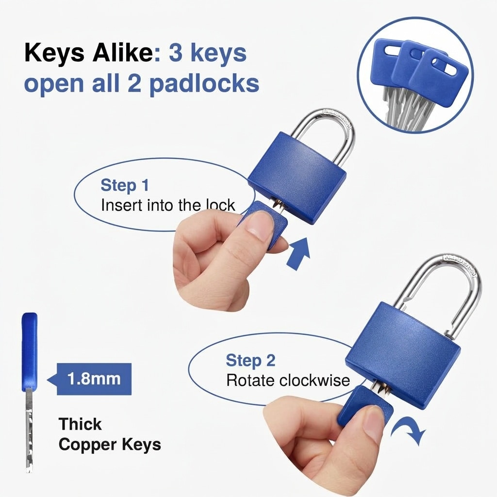 Linder Group Inc L3KQ3ZTB Padlocks-Locks-Cables - View #2